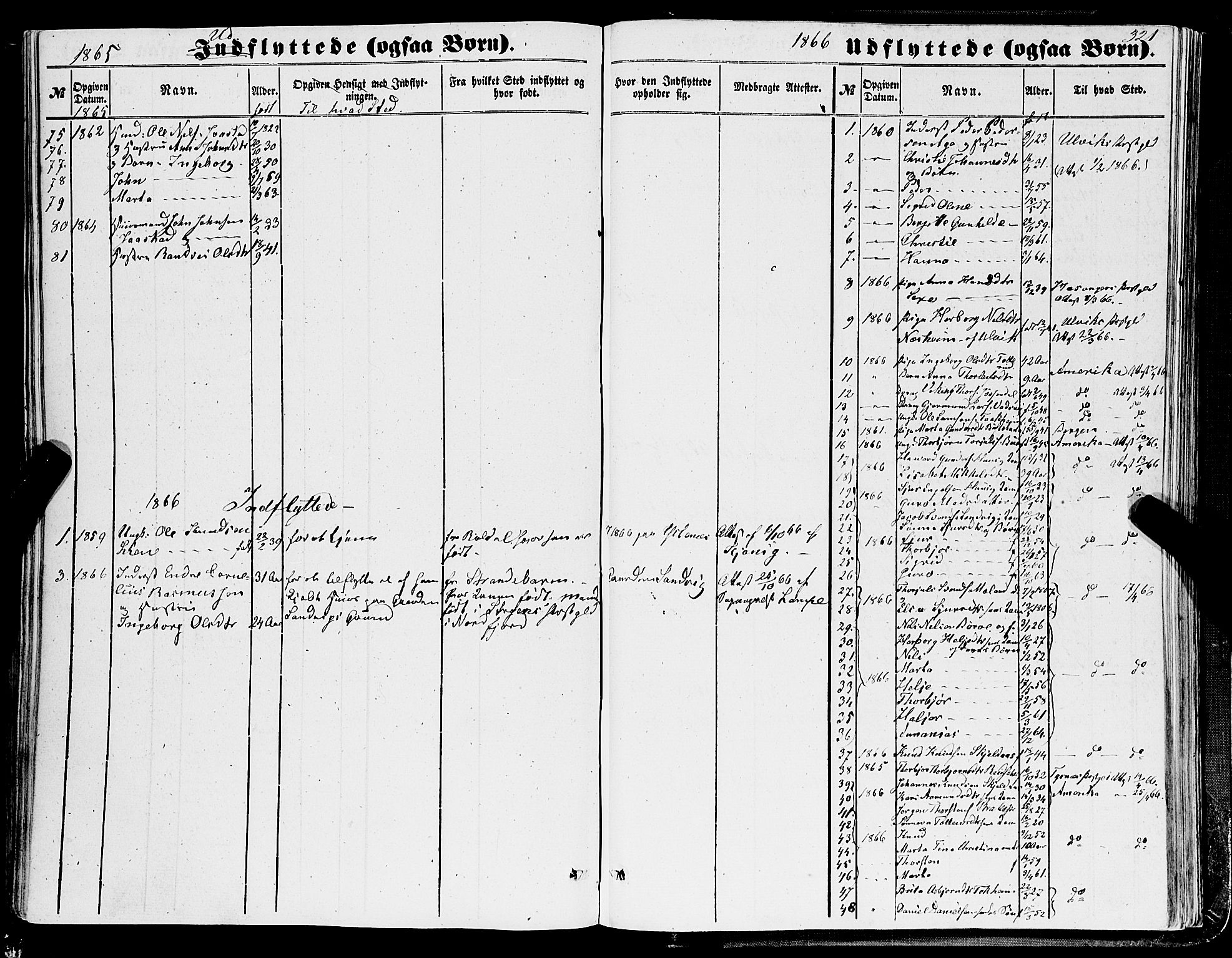 Ullensvang sokneprestembete, AV/SAB-A-78701/H/Haa: Parish register (official) no. A 11, 1854-1866, p. 321