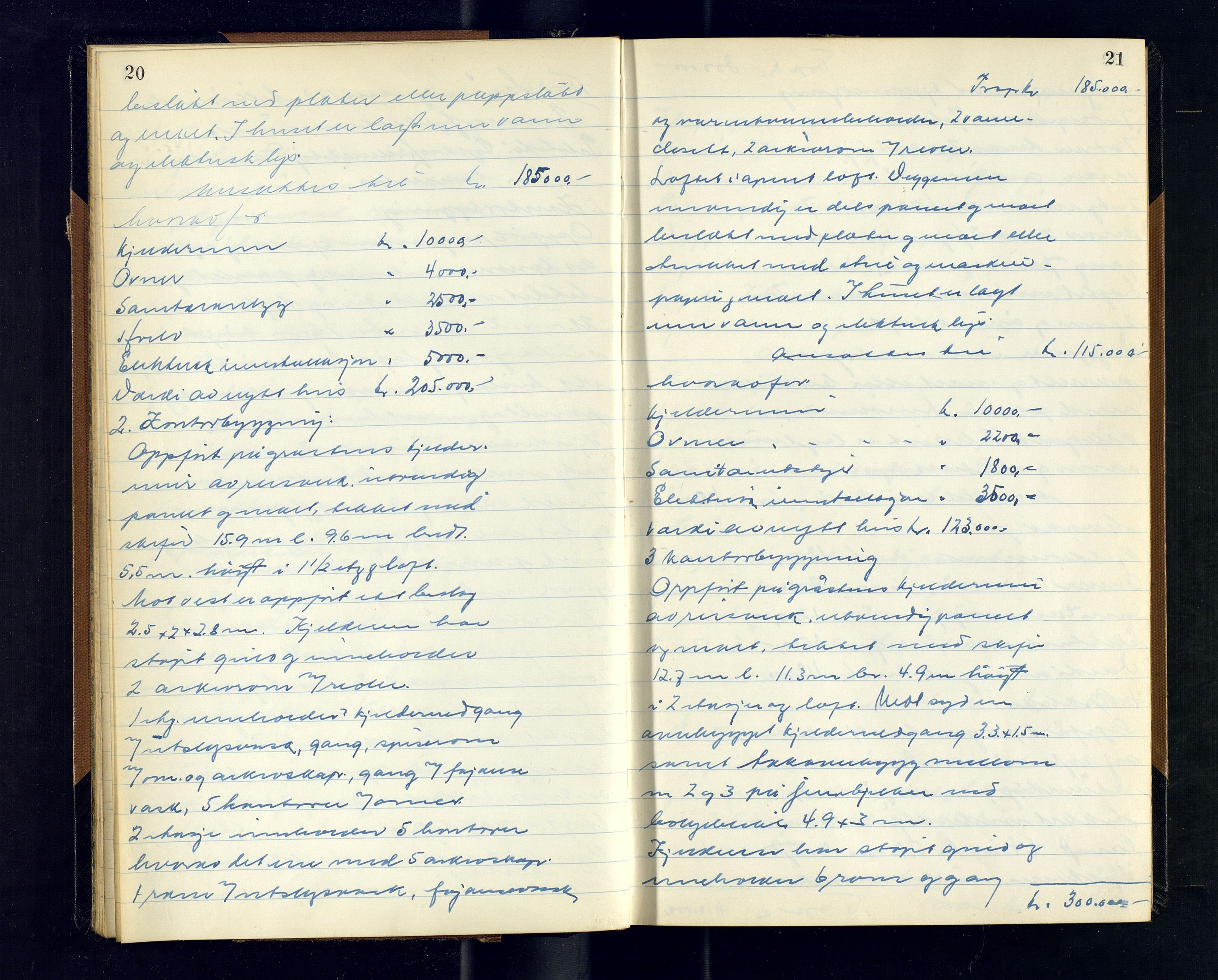 Tromsø byfogd/byrett, AV/SATØ-SATØ-0063/1/Oc/Ocb/Ocba/L0016: Branntakstprotokoll, 1950-1952, p. 20-21