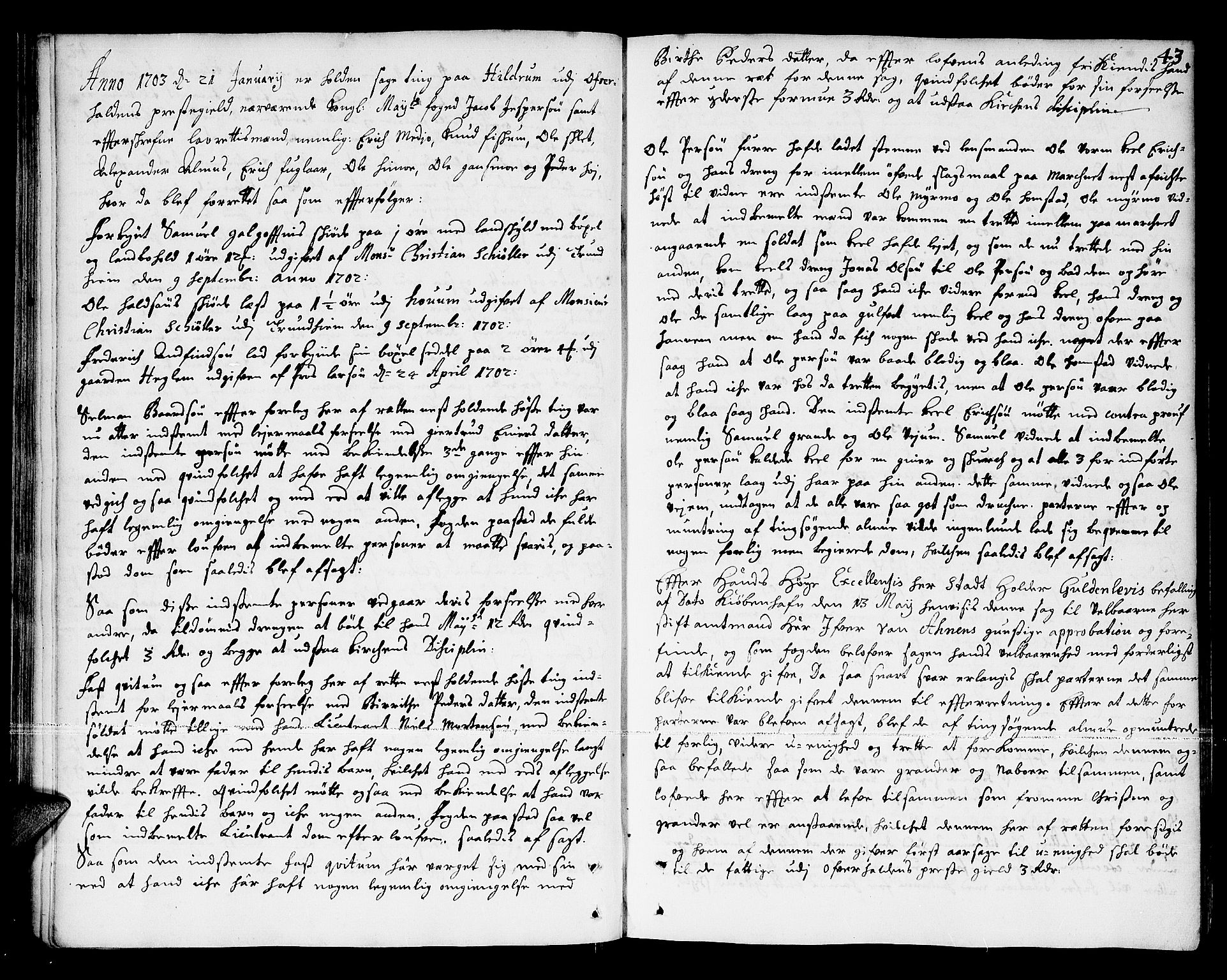 Namdal sorenskriveri, AV/SAT-A-4133/1/1/1A/L0003: Tingbok, 1699-1712, p. 42b-43a