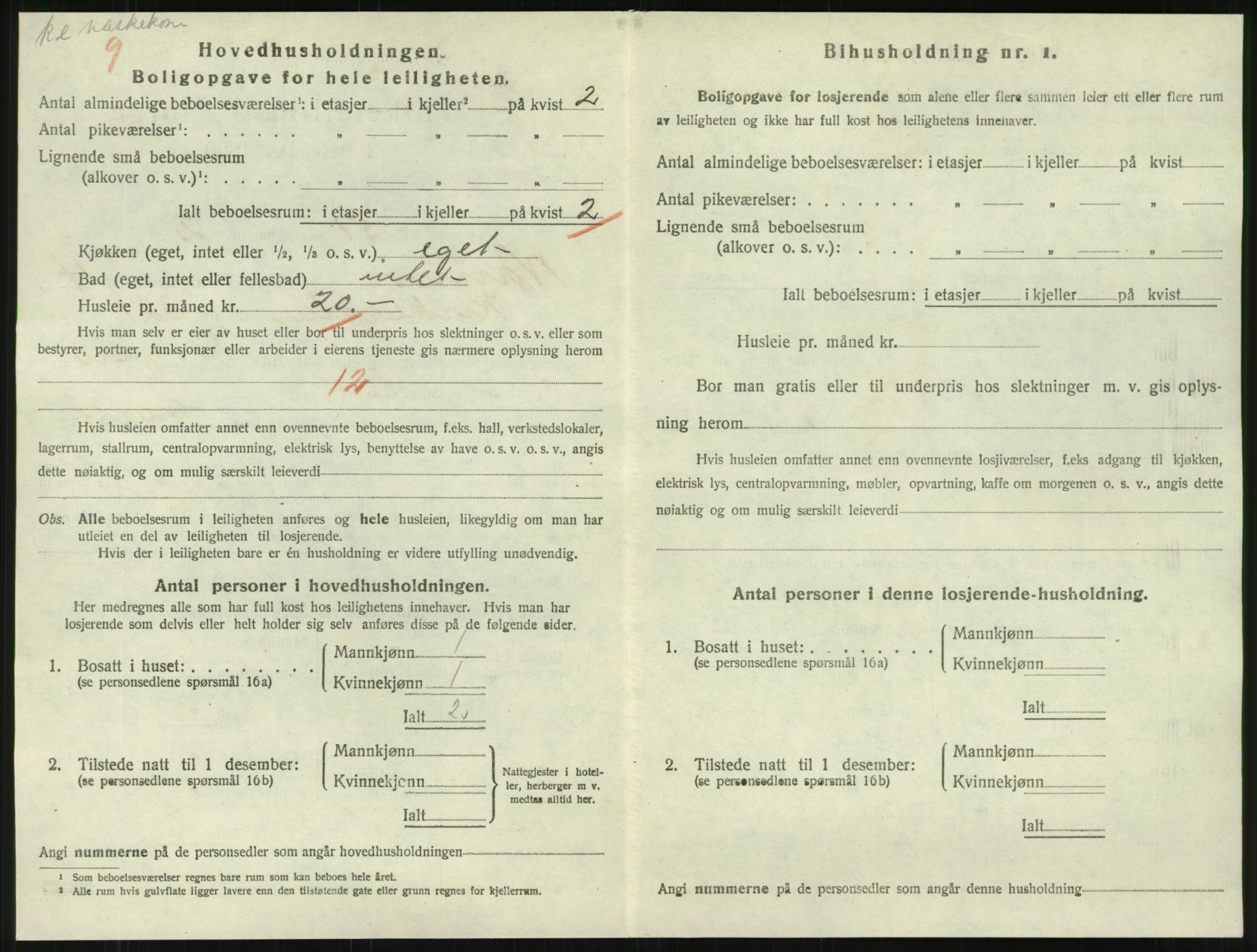 SAT, 1920 census for Namsos, 1920, p. 1592