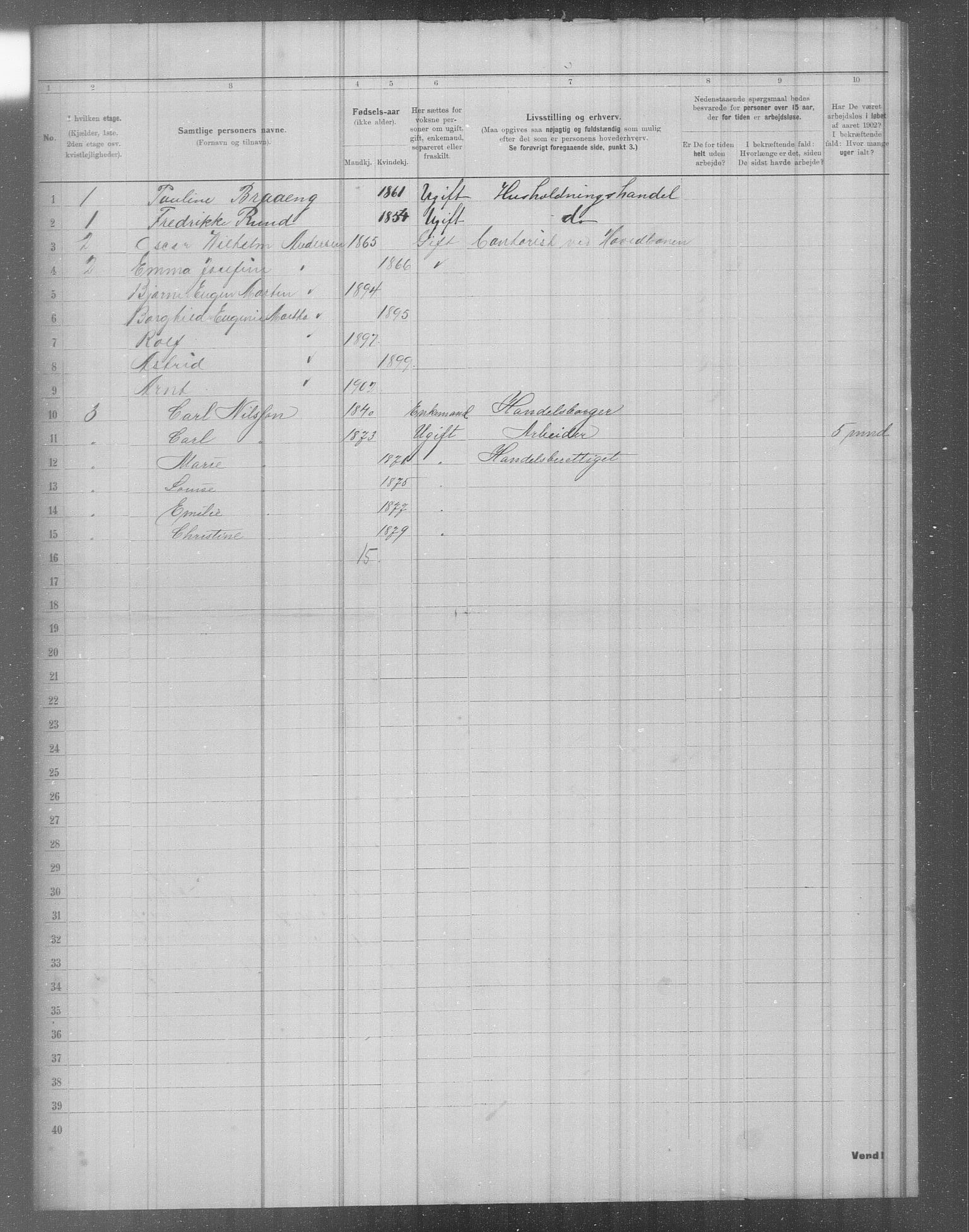 OBA, Municipal Census 1902 for Kristiania, 1902, p. 2769