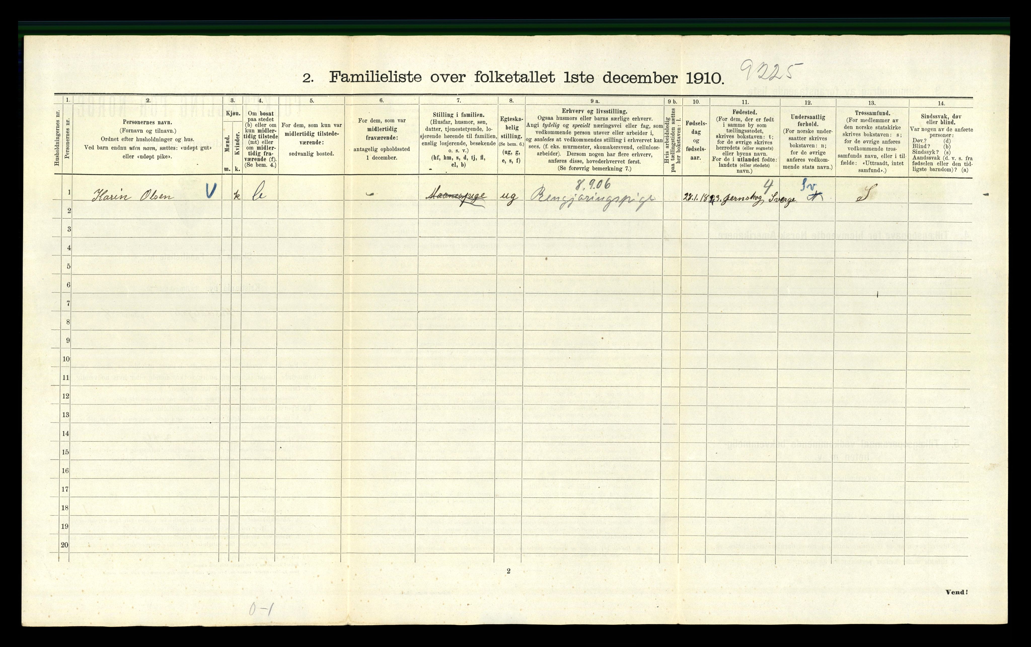 RA, 1910 census for Kristiania, 1910, p. 41374