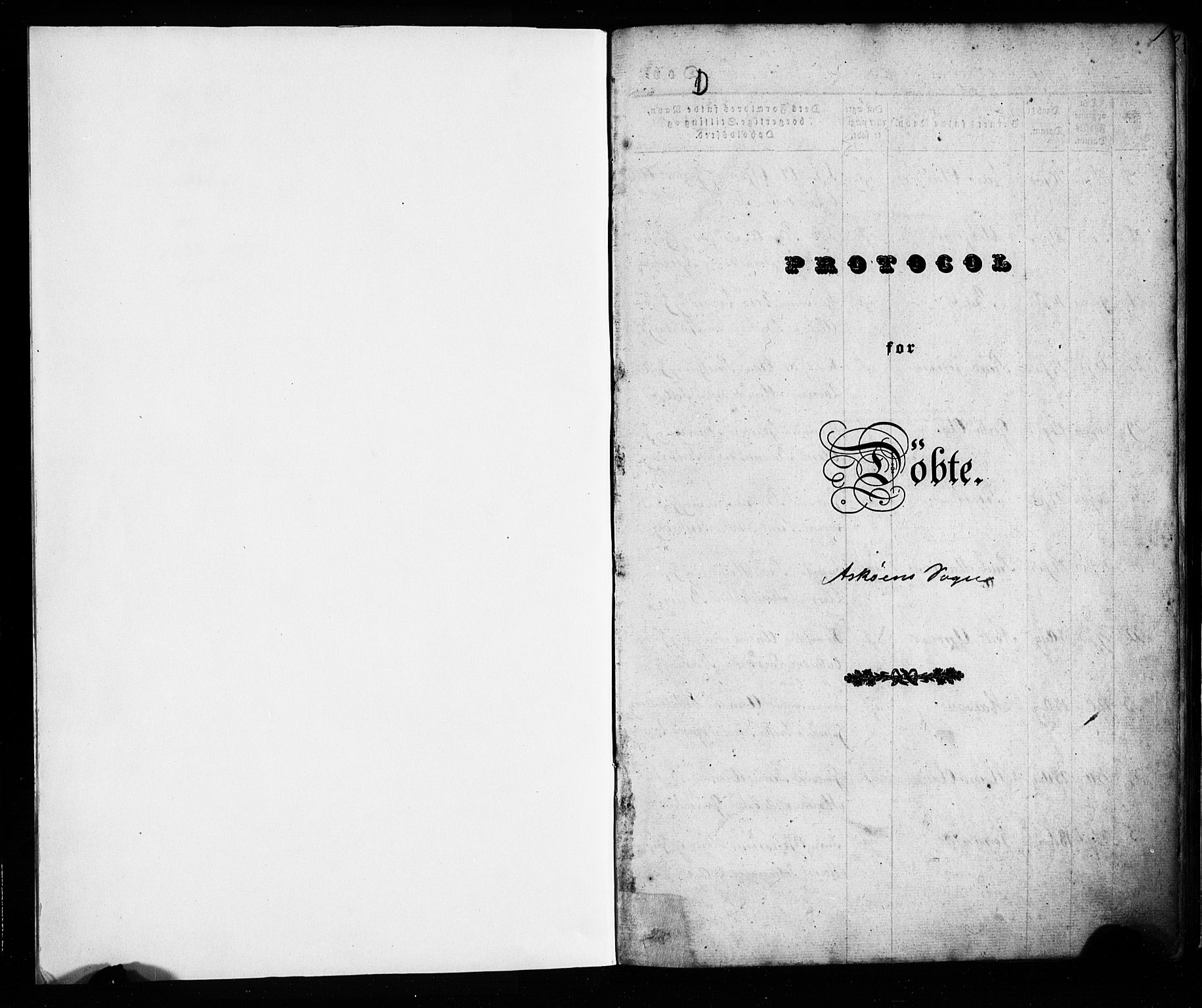 Askøy Sokneprestembete, SAB/A-74101/H/Ha/Haa/Haaa/L0005: Parish register (official) no. A 5, 1836-1852, p. 1