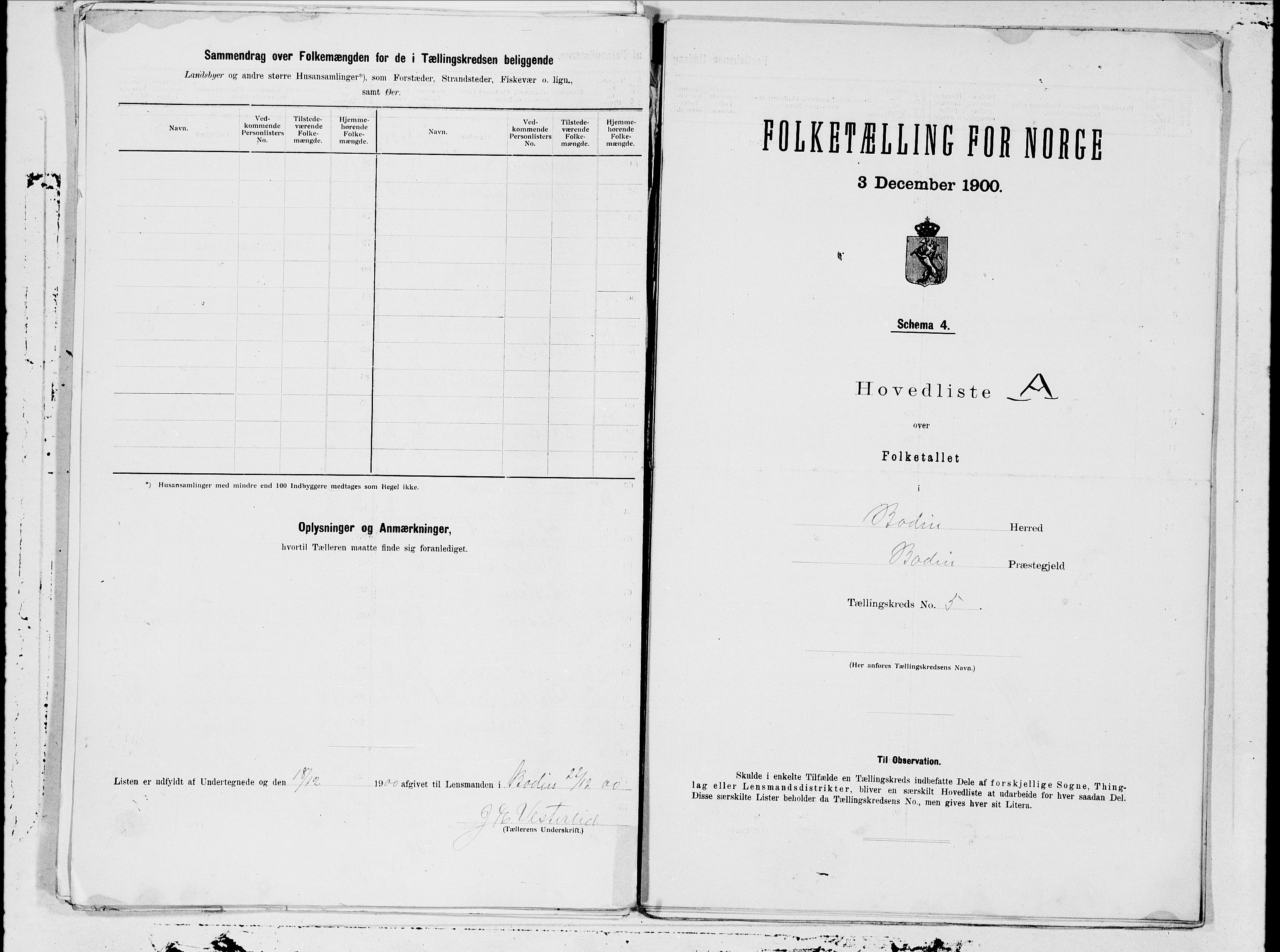 SAT, 1900 census for Bodin, 1900, p. 14