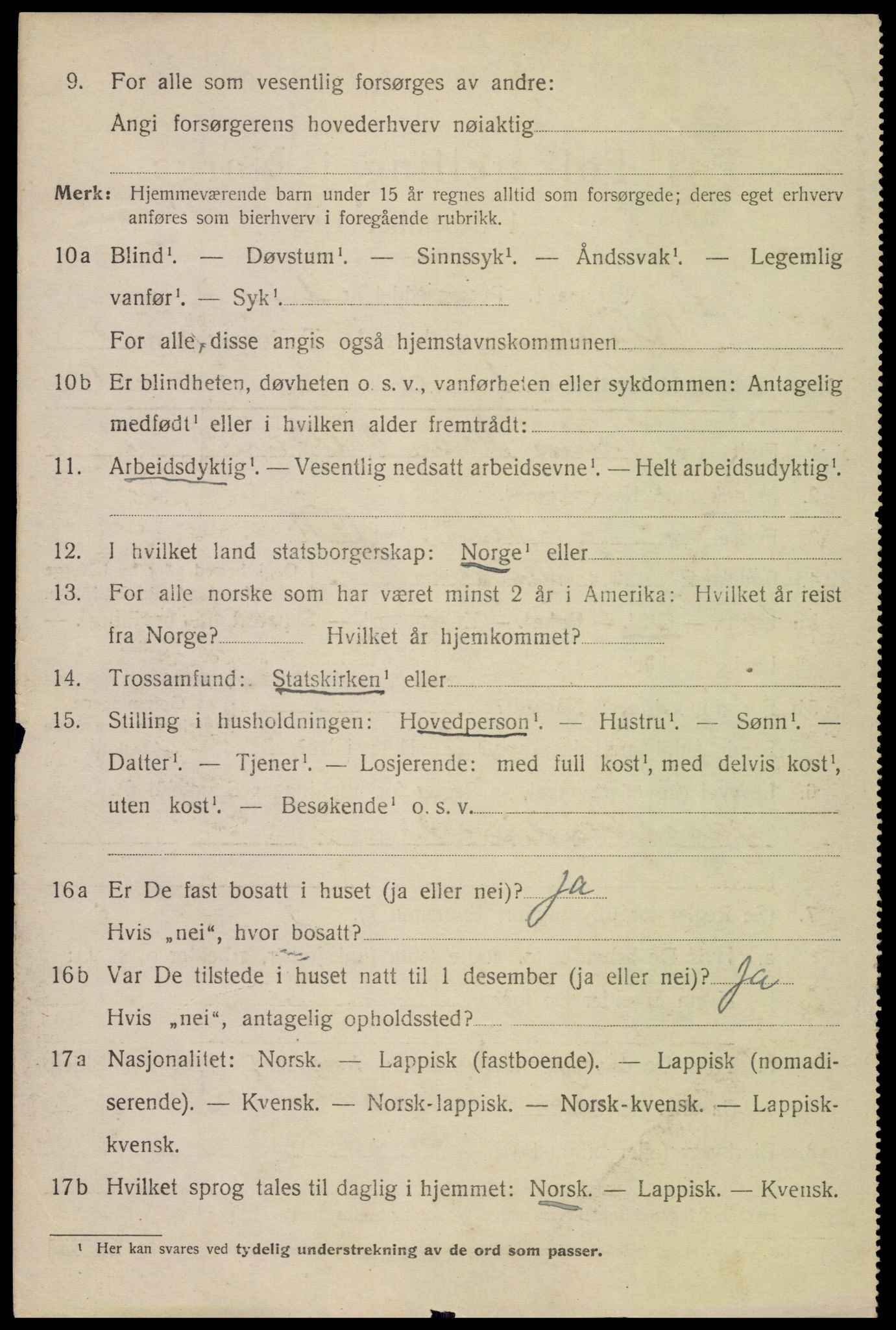 SAT, 1920 census for Beiarn, 1920, p. 947