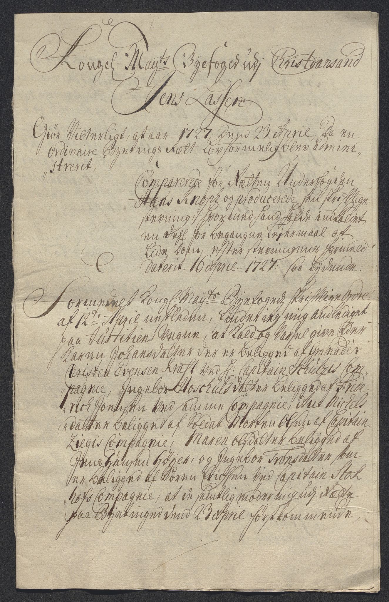 Rentekammeret inntil 1814, Reviderte regnskaper, Byregnskaper, AV/RA-EA-4066/R/Rm/L0286: [M19] Sikt og sakefall, 1719-1727, p. 555