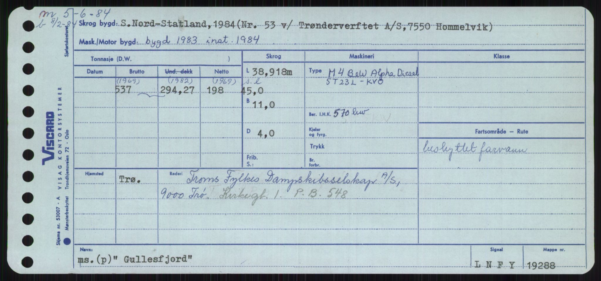 Sjøfartsdirektoratet med forløpere, Skipsmålingen, RA/S-1627/H/Ha/L0002/0002: Fartøy, Eik-Hill / Fartøy, G-Hill, p. 319