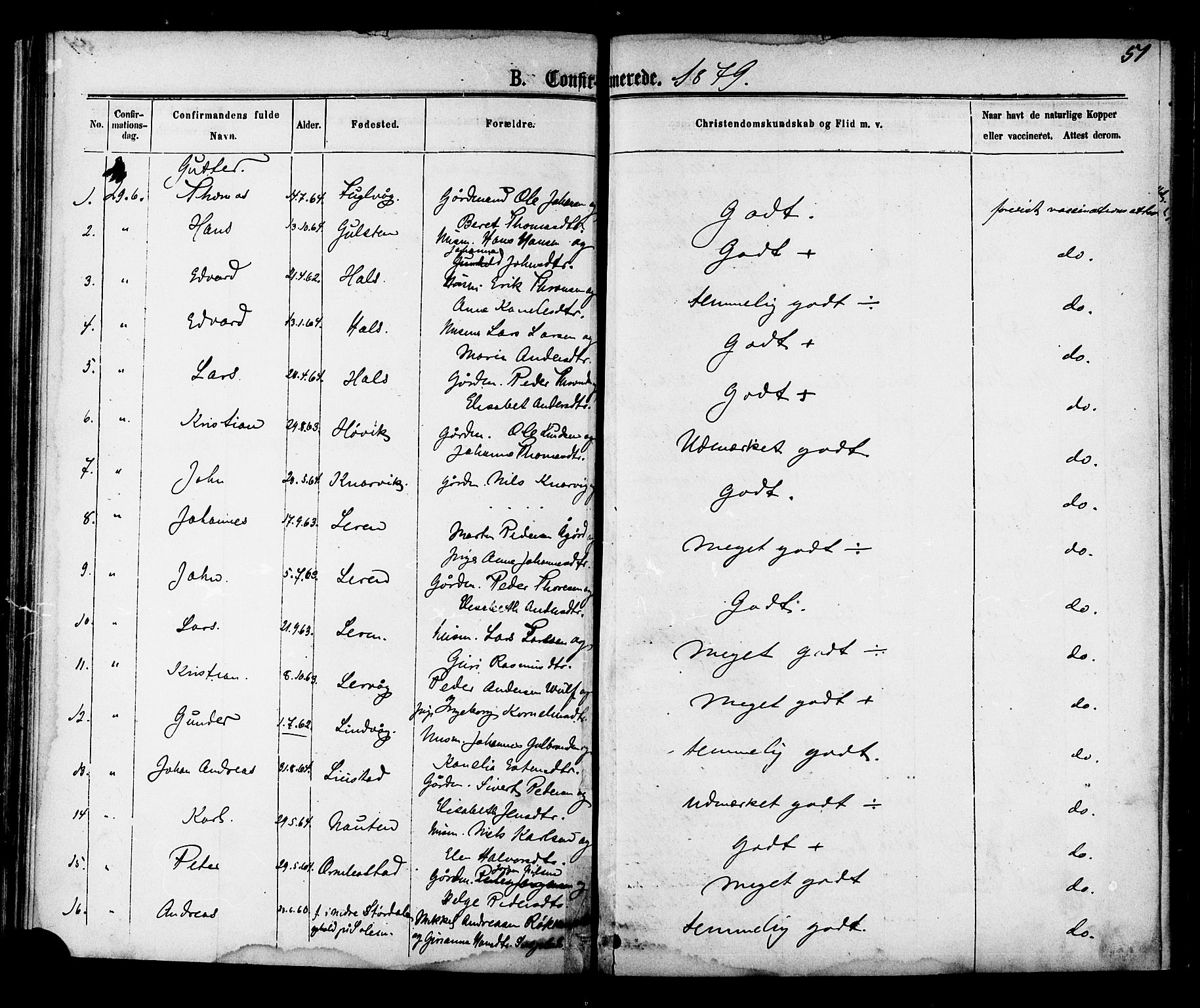 Ministerialprotokoller, klokkerbøker og fødselsregistre - Møre og Romsdal, AV/SAT-A-1454/577/L0895: Parish register (official) no. 577A02, 1875-1879, p. 51