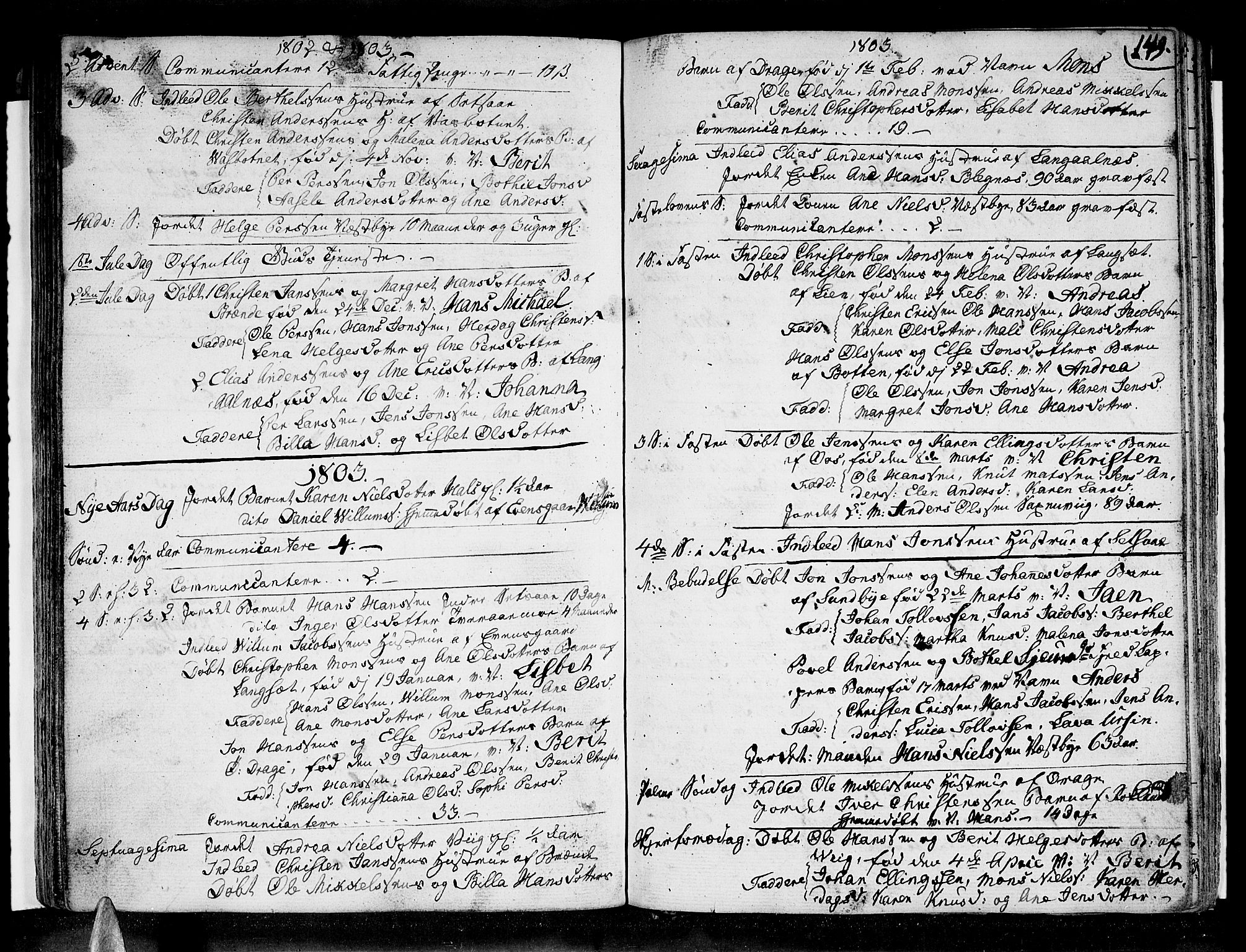 Ministerialprotokoller, klokkerbøker og fødselsregistre - Nordland, AV/SAT-A-1459/847/L0664: Parish register (official) no. 847A04, 1770-1818, p. 149