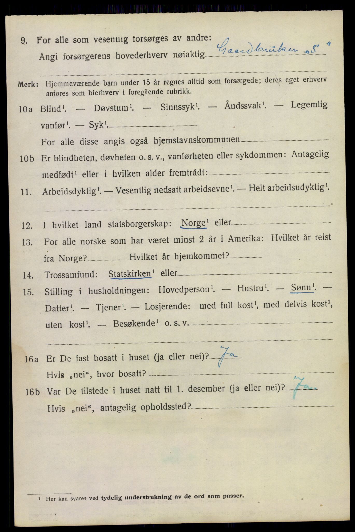 SAKO, 1920 census for Sauherad, 1920, p. 5172