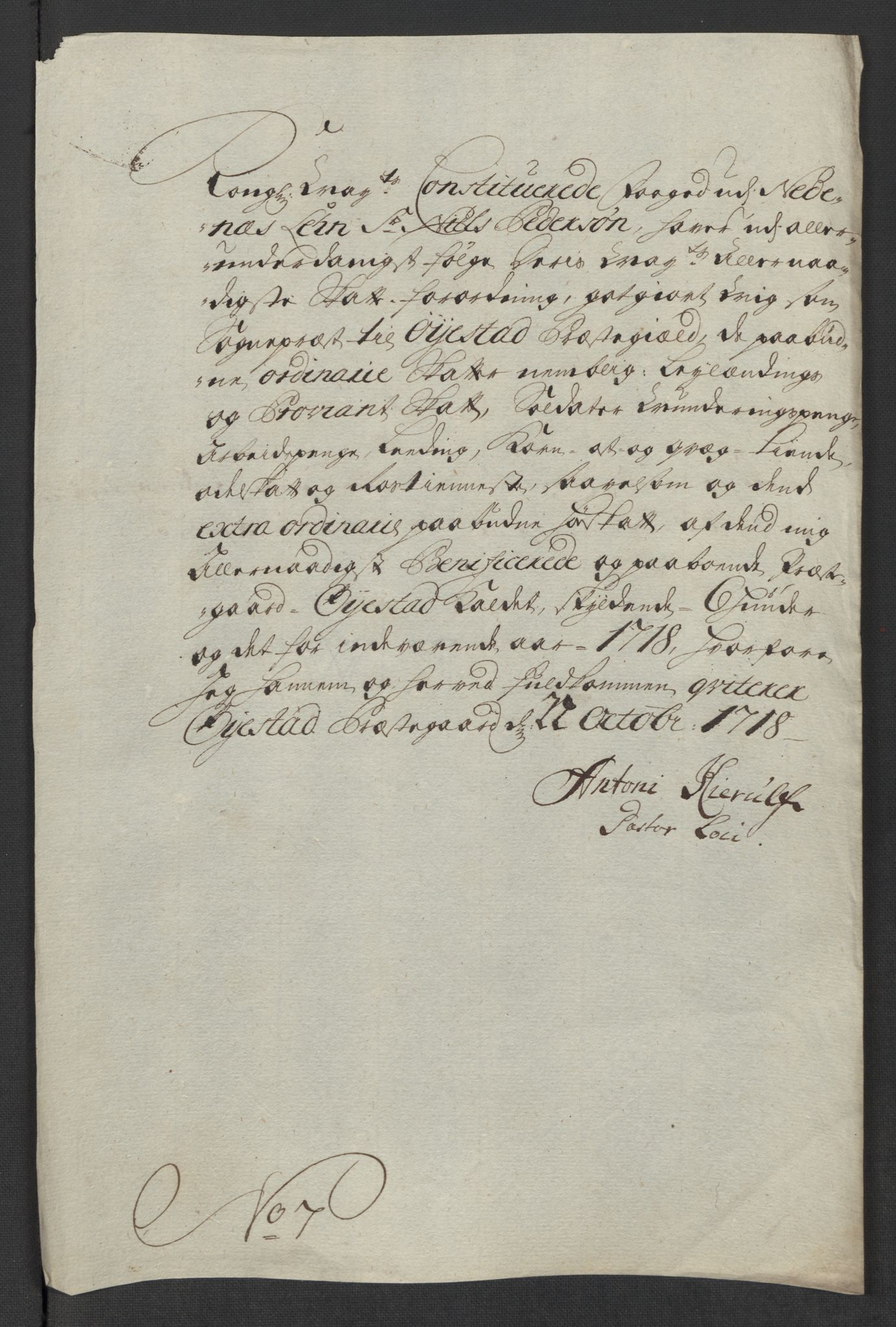 Rentekammeret inntil 1814, Reviderte regnskaper, Fogderegnskap, AV/RA-EA-4092/R39/L2327: Fogderegnskap Nedenes, 1718, p. 240