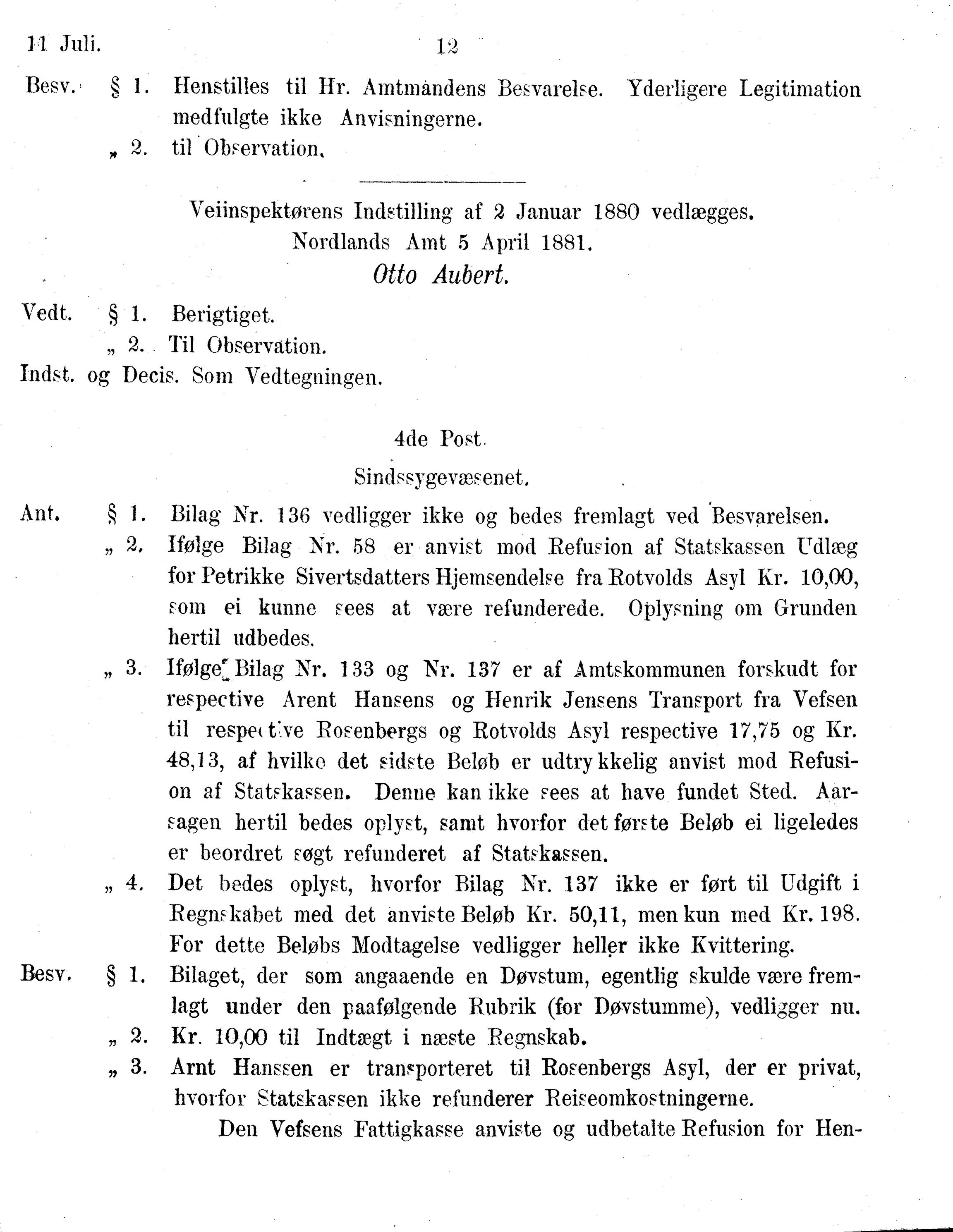 Nordland Fylkeskommune. Fylkestinget, AIN/NFK-17/176/A/Ac/L0014: Fylkestingsforhandlinger 1881-1885, 1881-1885