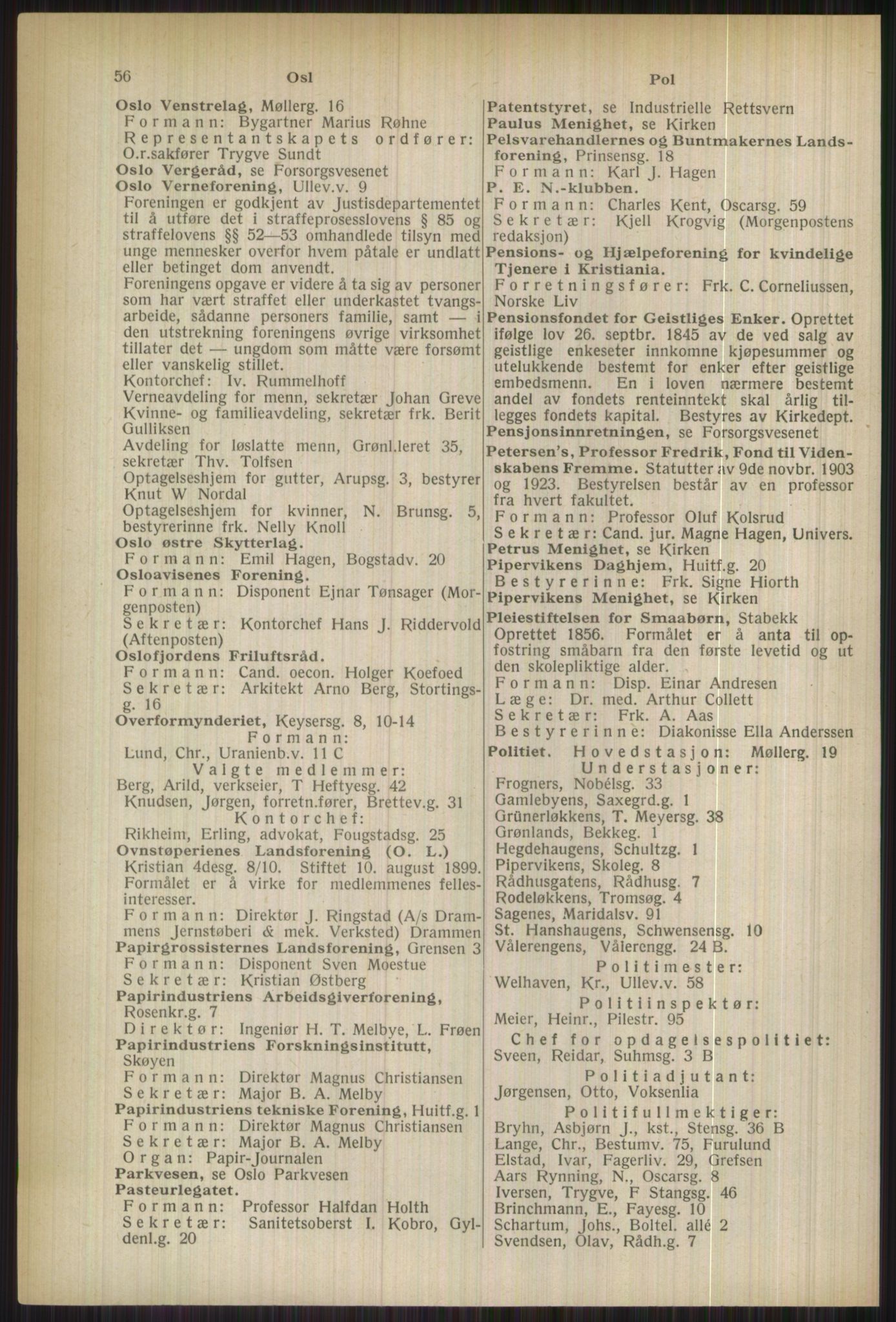 Kristiania/Oslo adressebok, PUBL/-, 1937, p. 56