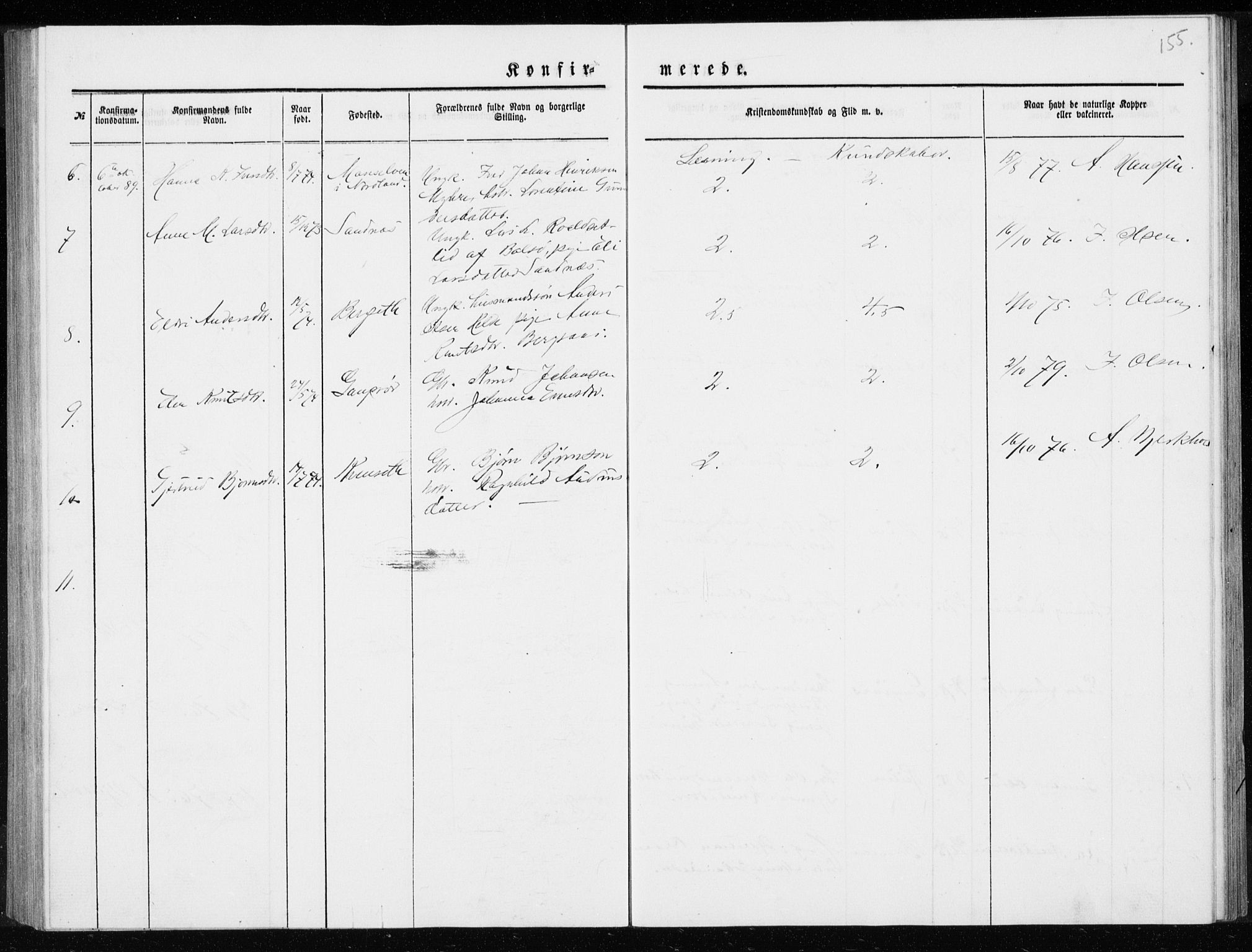 Ministerialprotokoller, klokkerbøker og fødselsregistre - Møre og Romsdal, AV/SAT-A-1454/551/L0631: Parish register (copy) no. 551C03, 1886-1894, p. 155