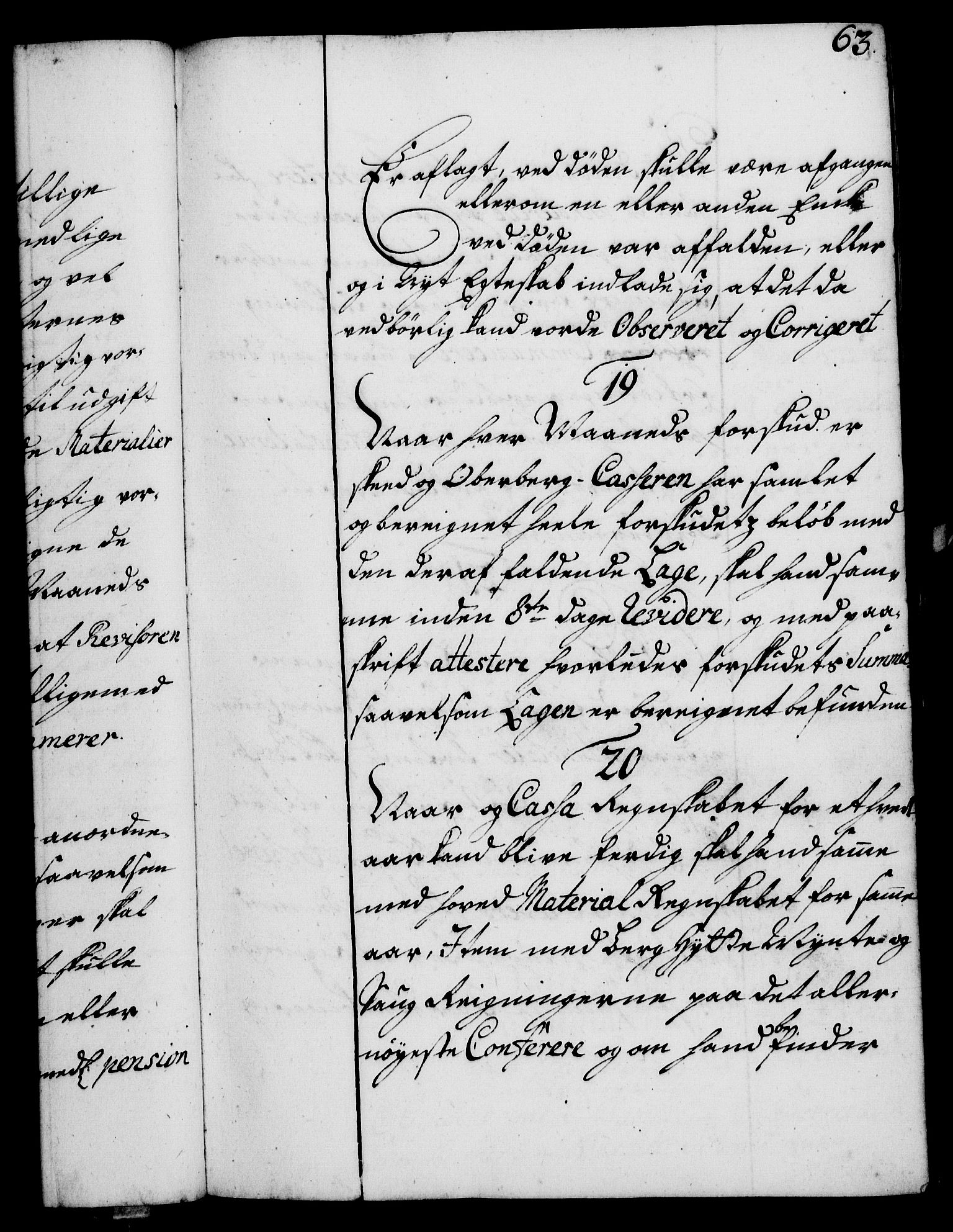 Rentekammeret, Kammerkanselliet, RA/EA-3111/G/Gg/Ggi/L0002: Norsk instruksjonsprotokoll med register (merket RK 53.35), 1729-1751, p. 63