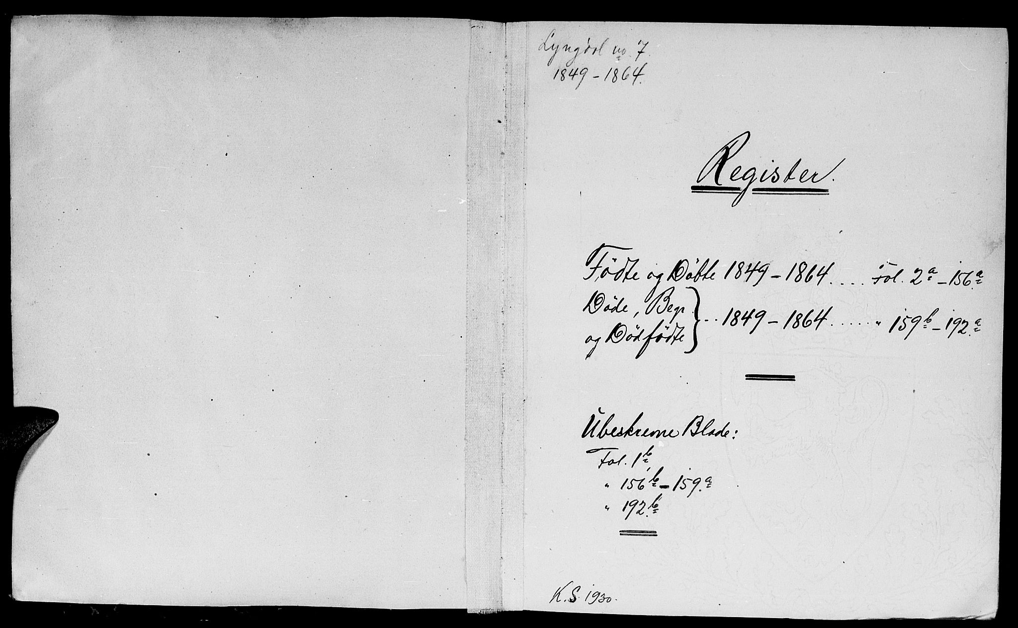 Lyngdal sokneprestkontor, SAK/1111-0029/F/Fb/Fbc/L0002: Parish register (copy) no. B 2, 1849-1864