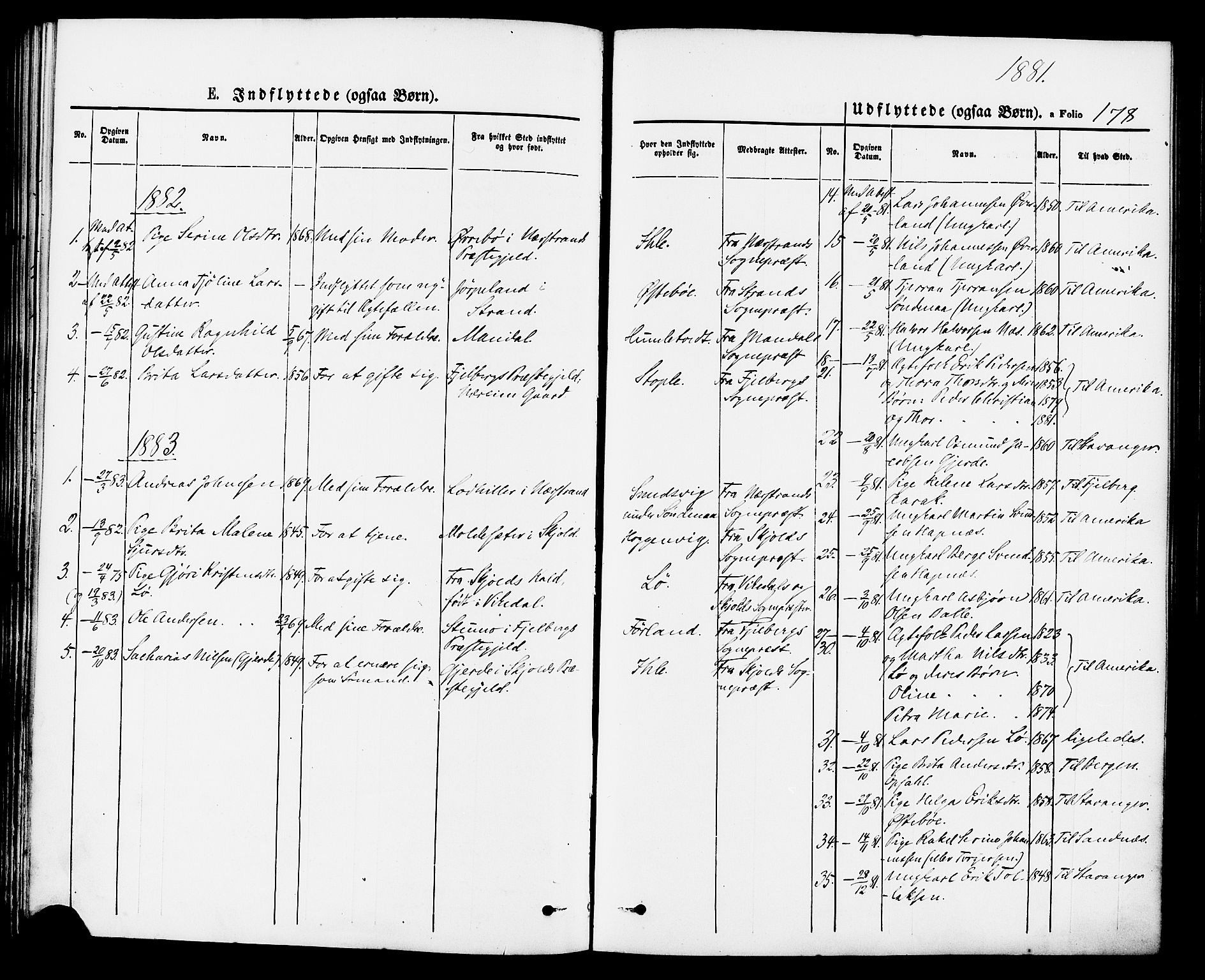 Vikedal sokneprestkontor, AV/SAST-A-101840/01/IV: Parish register (official) no. A 7, 1868-1883, p. 178