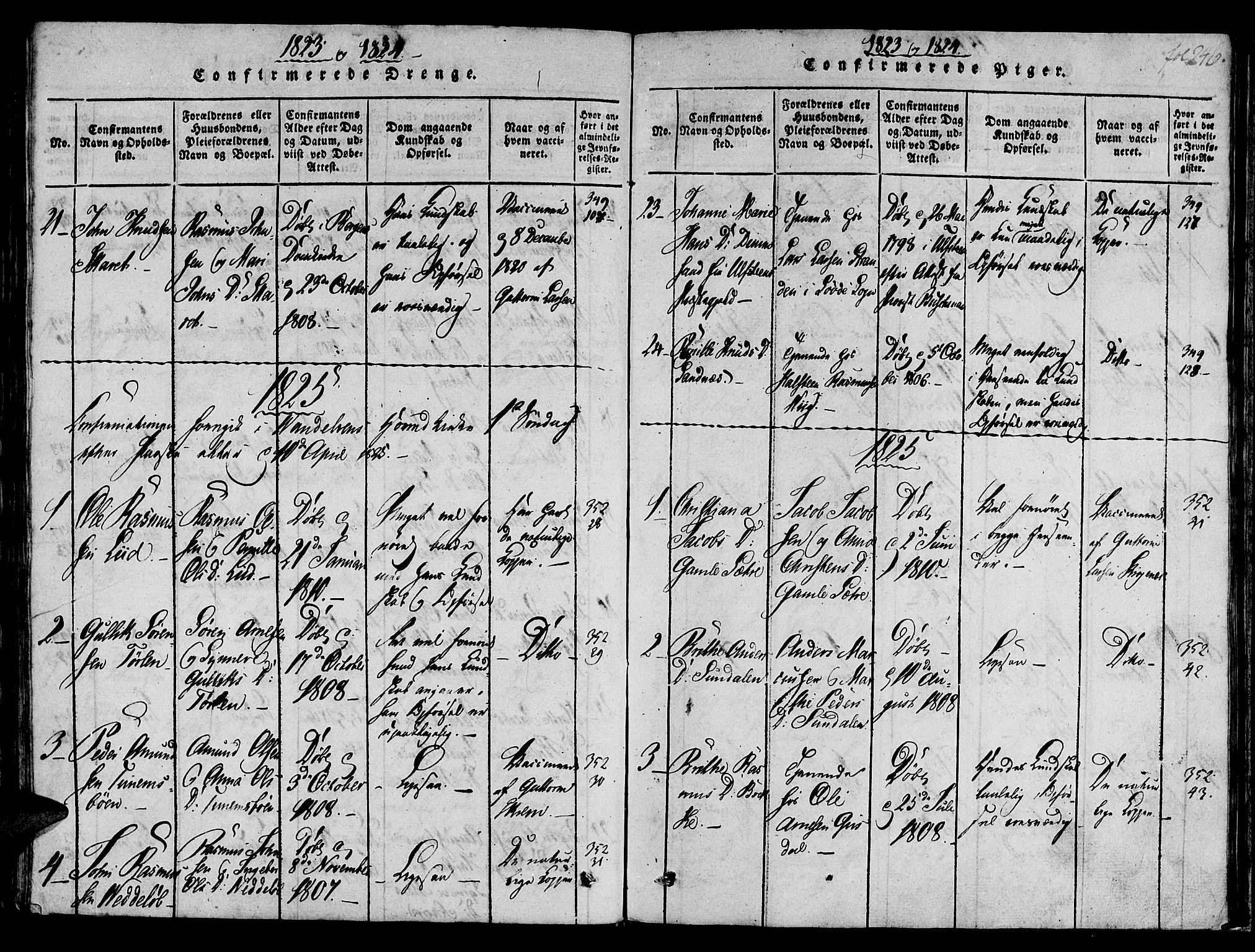 Ministerialprotokoller, klokkerbøker og fødselsregistre - Møre og Romsdal, AV/SAT-A-1454/501/L0004: Parish register (official) no. 501A04, 1816-1831, p. 246