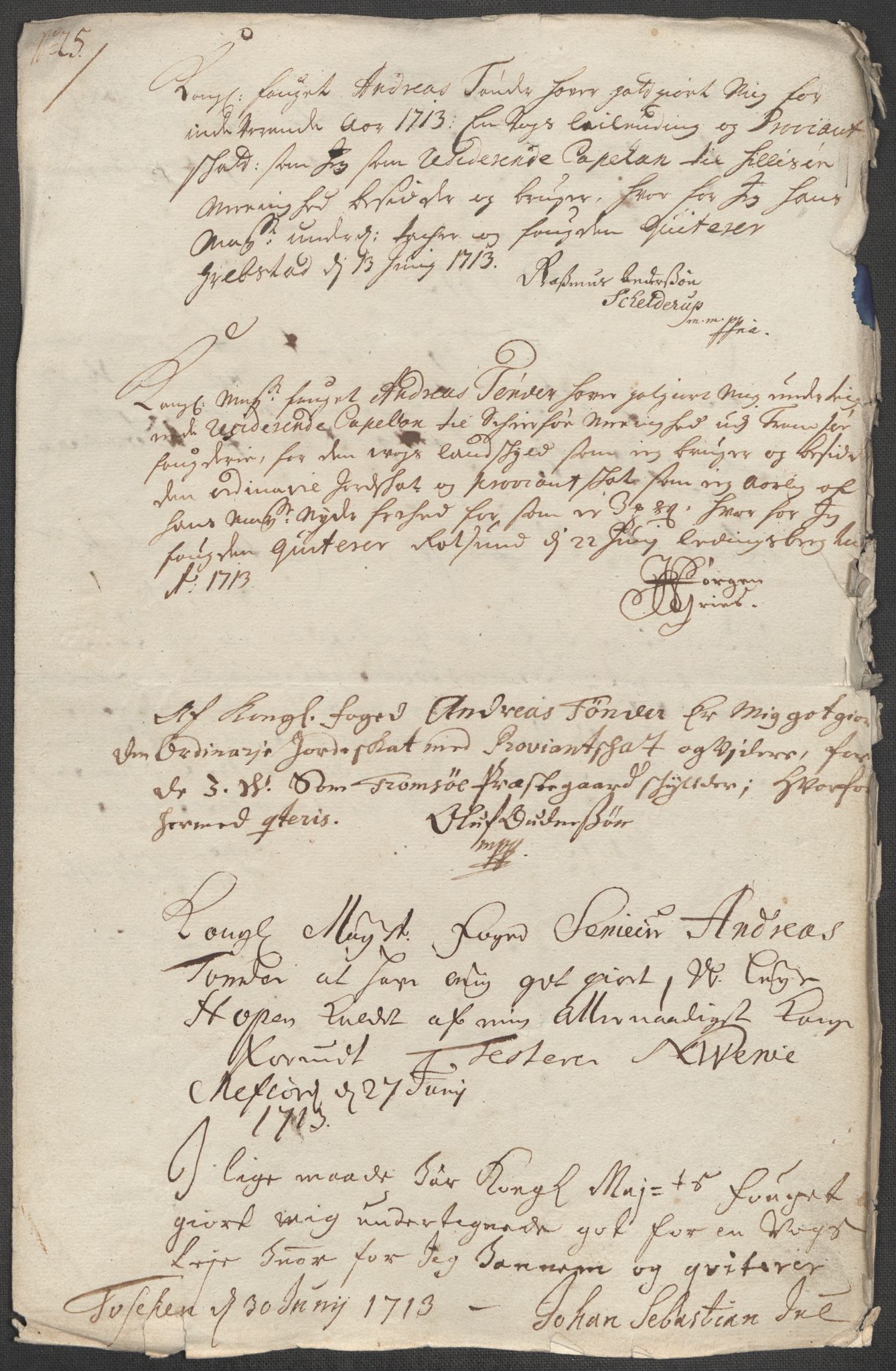 Rentekammeret inntil 1814, Reviderte regnskaper, Fogderegnskap, RA/EA-4092/R68/L4759: Fogderegnskap Senja og Troms, 1713, p. 185