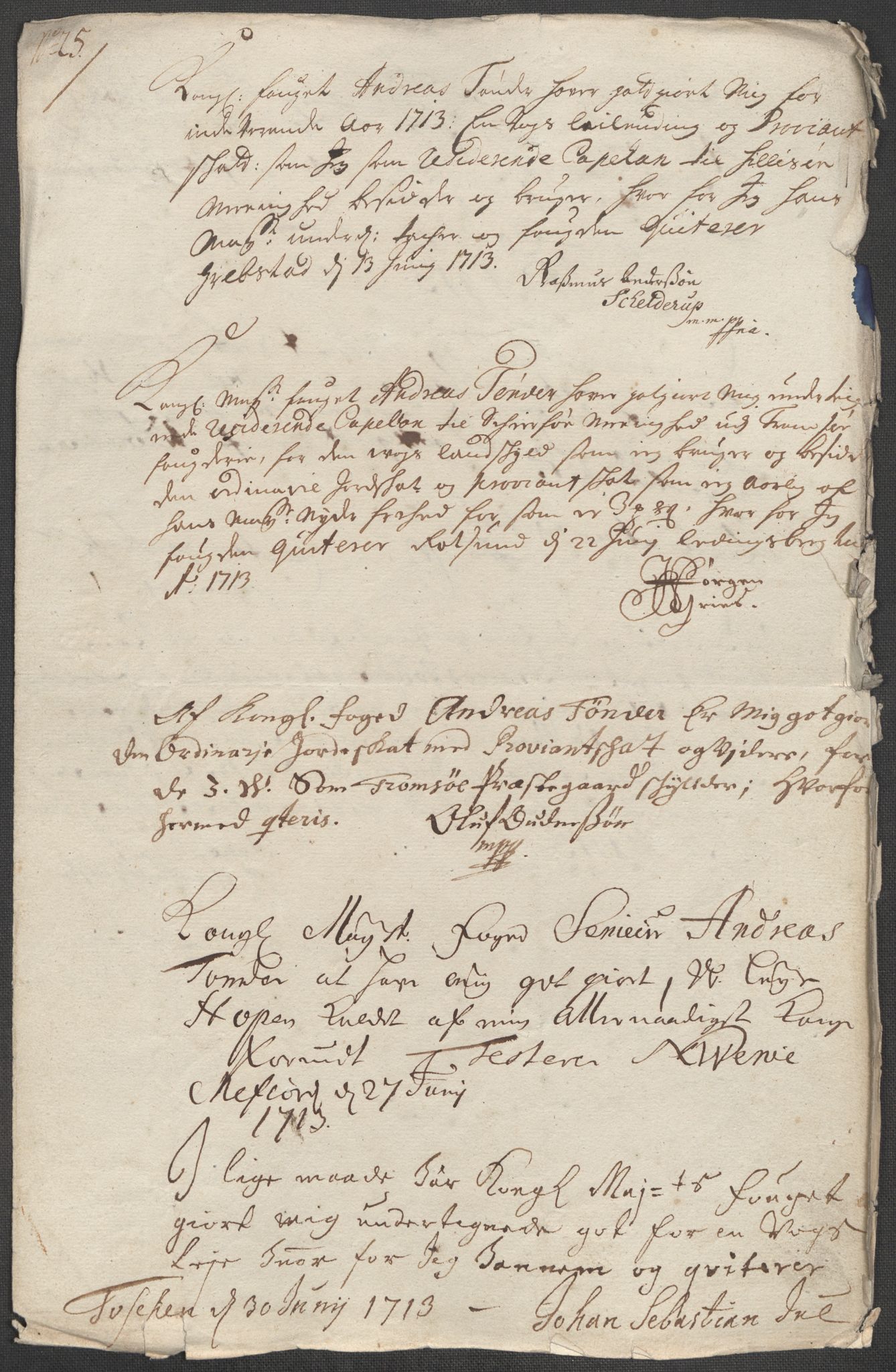 Rentekammeret inntil 1814, Reviderte regnskaper, Fogderegnskap, AV/RA-EA-4092/R68/L4759: Fogderegnskap Senja og Troms, 1713, p. 185