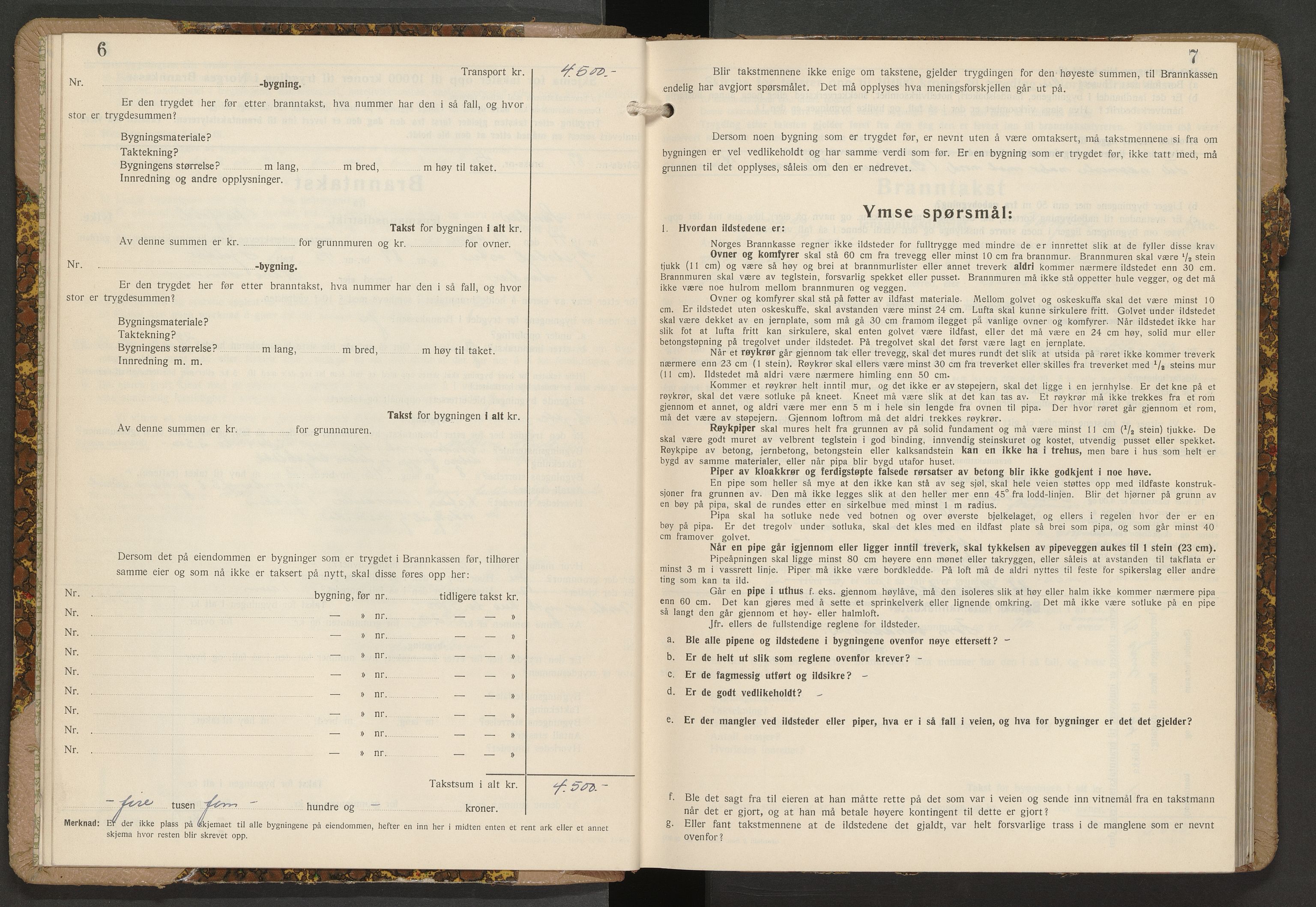 Sandar lensmannskontor, AV/SAKO-A-545/Y/Yc/Ycb/L0008: Skjematakstprotokoll, 1944-1952