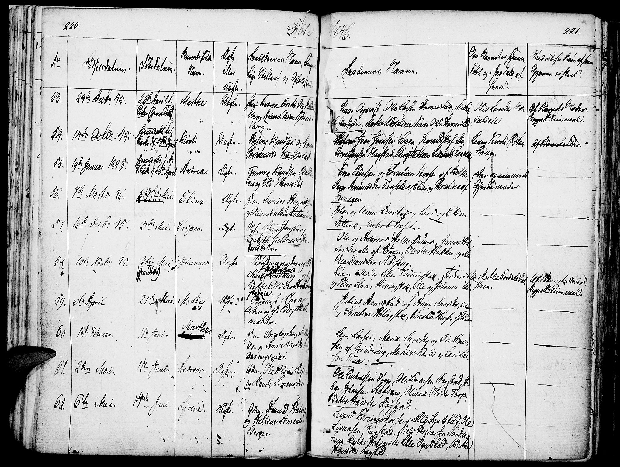 Løten prestekontor, SAH/PREST-022/K/Ka/L0006: Parish register (official) no. 6, 1832-1849, p. 220-221