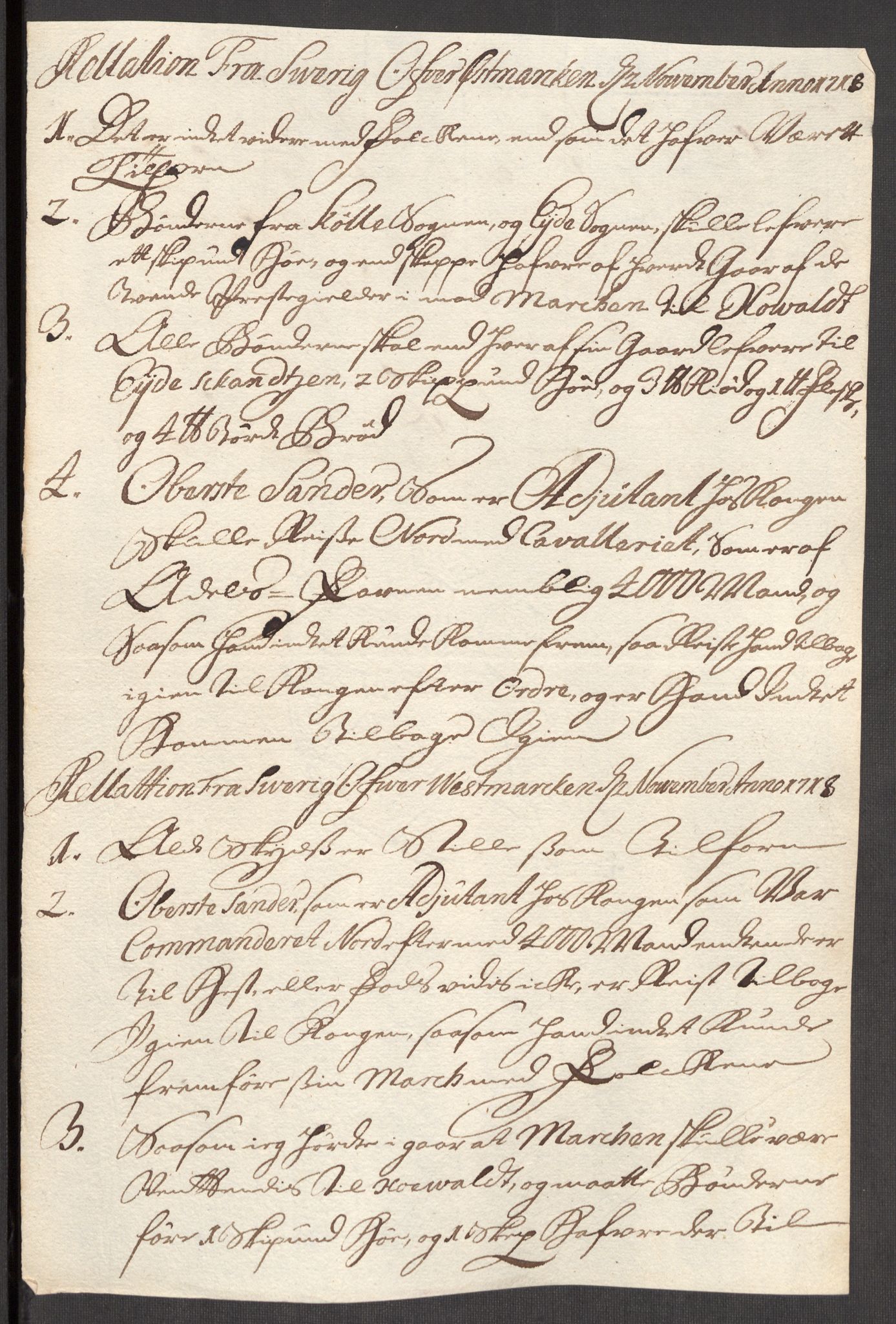 Kommanderende general (KG I) med Det norske krigsdirektorium, AV/RA-EA-5419/E/Eb/L0012: Kunnskap om fienden, kronologisk ordnet, 1718-1719, p. 447