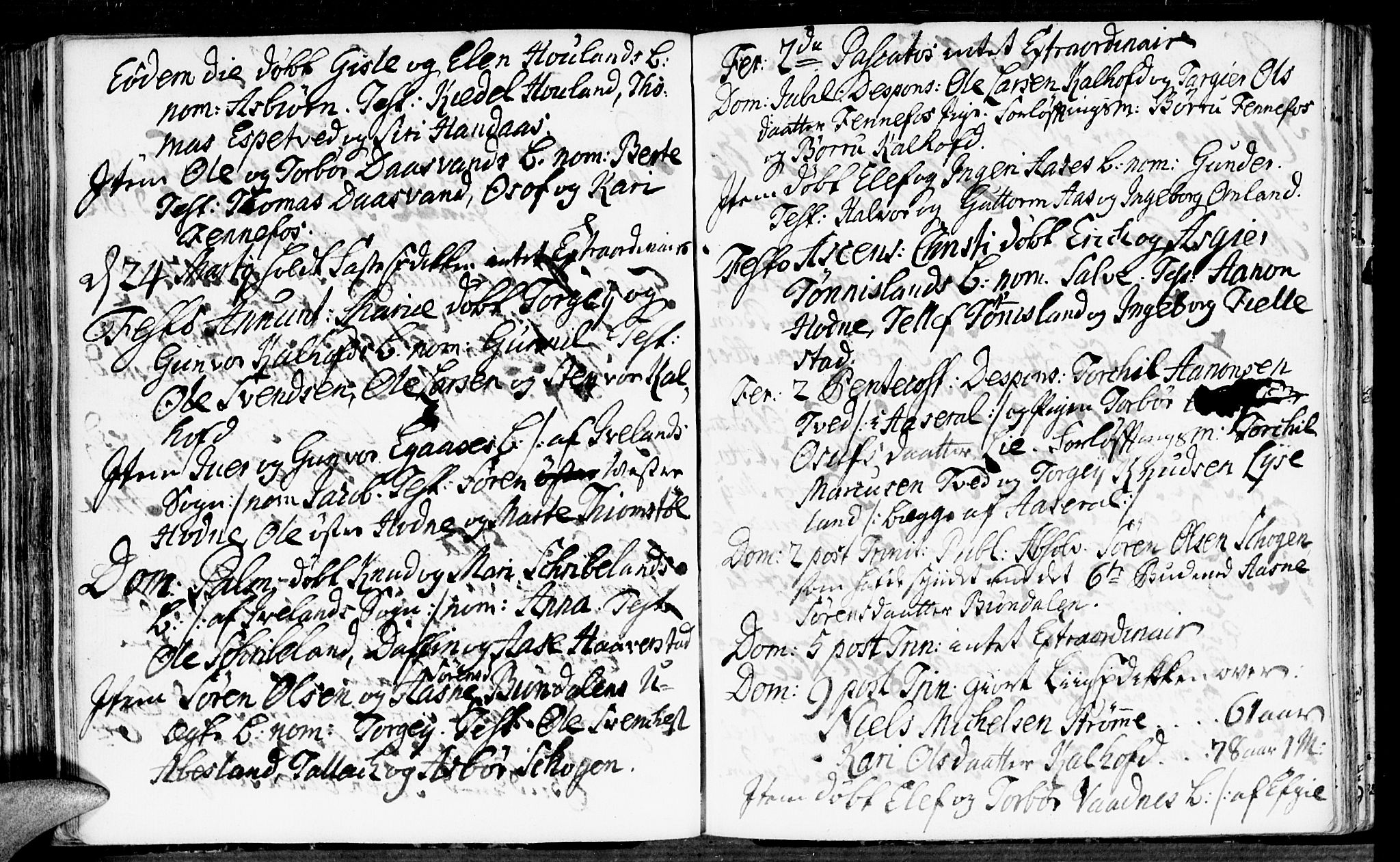 Evje sokneprestkontor, AV/SAK-1111-0008/F/Fa/Fab/L0001: Parish register (official) no. A 1, 1704-1764, p. 184-185