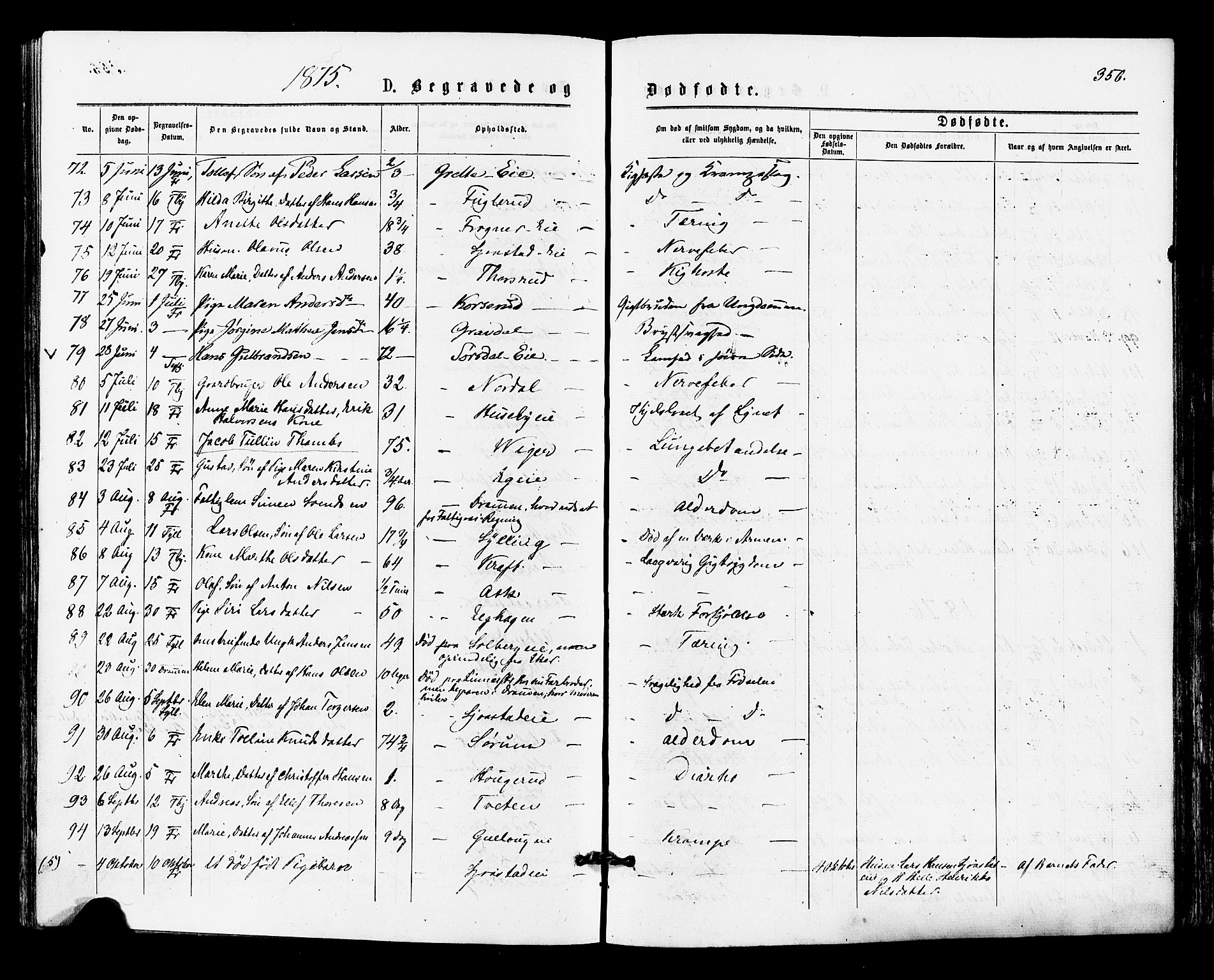 Lier kirkebøker, SAKO/A-230/F/Fa/L0014: Parish register (official) no. I 14, 1875-1882, p. 356