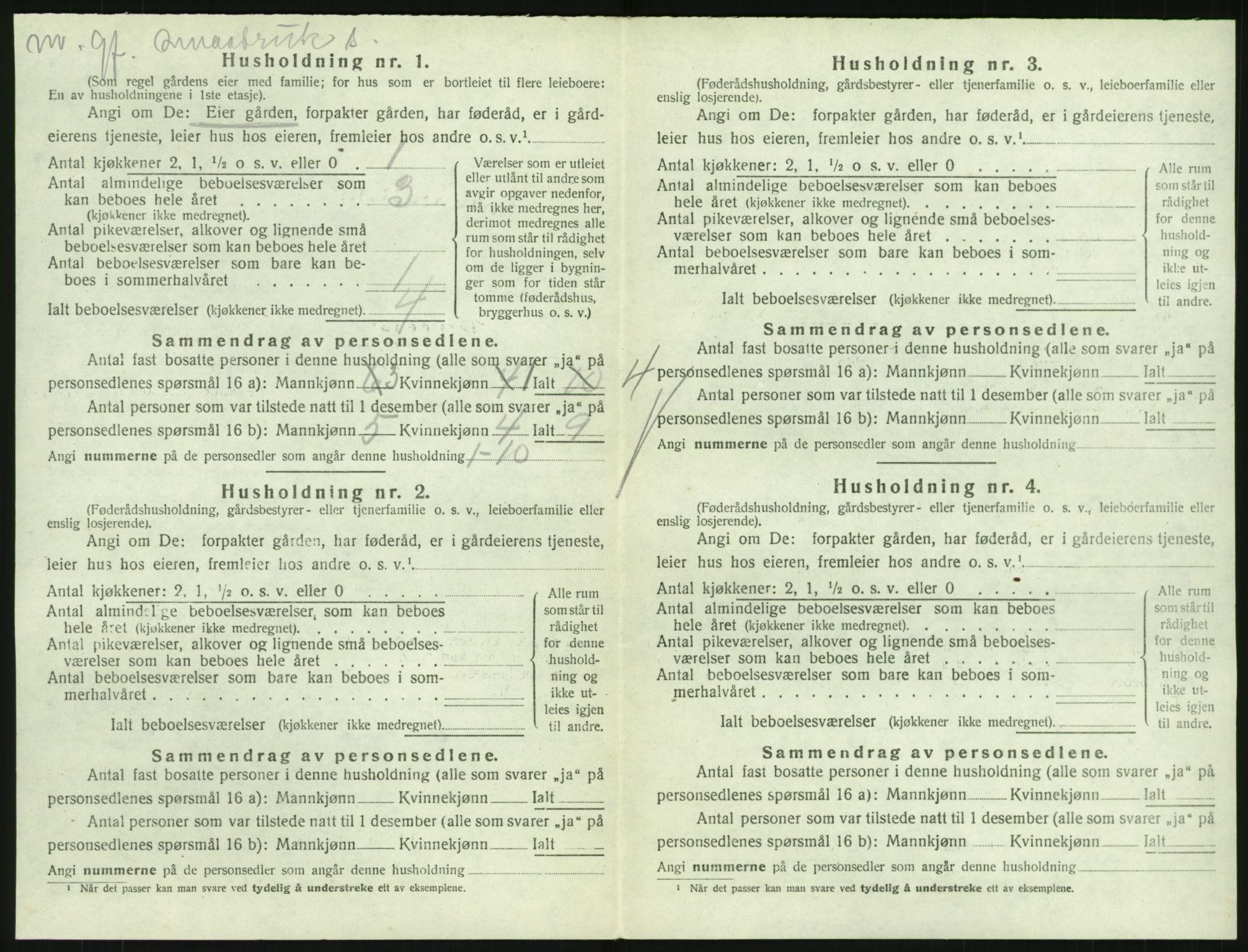 SAKO, 1920 census for Hedrum, 1920, p. 1156