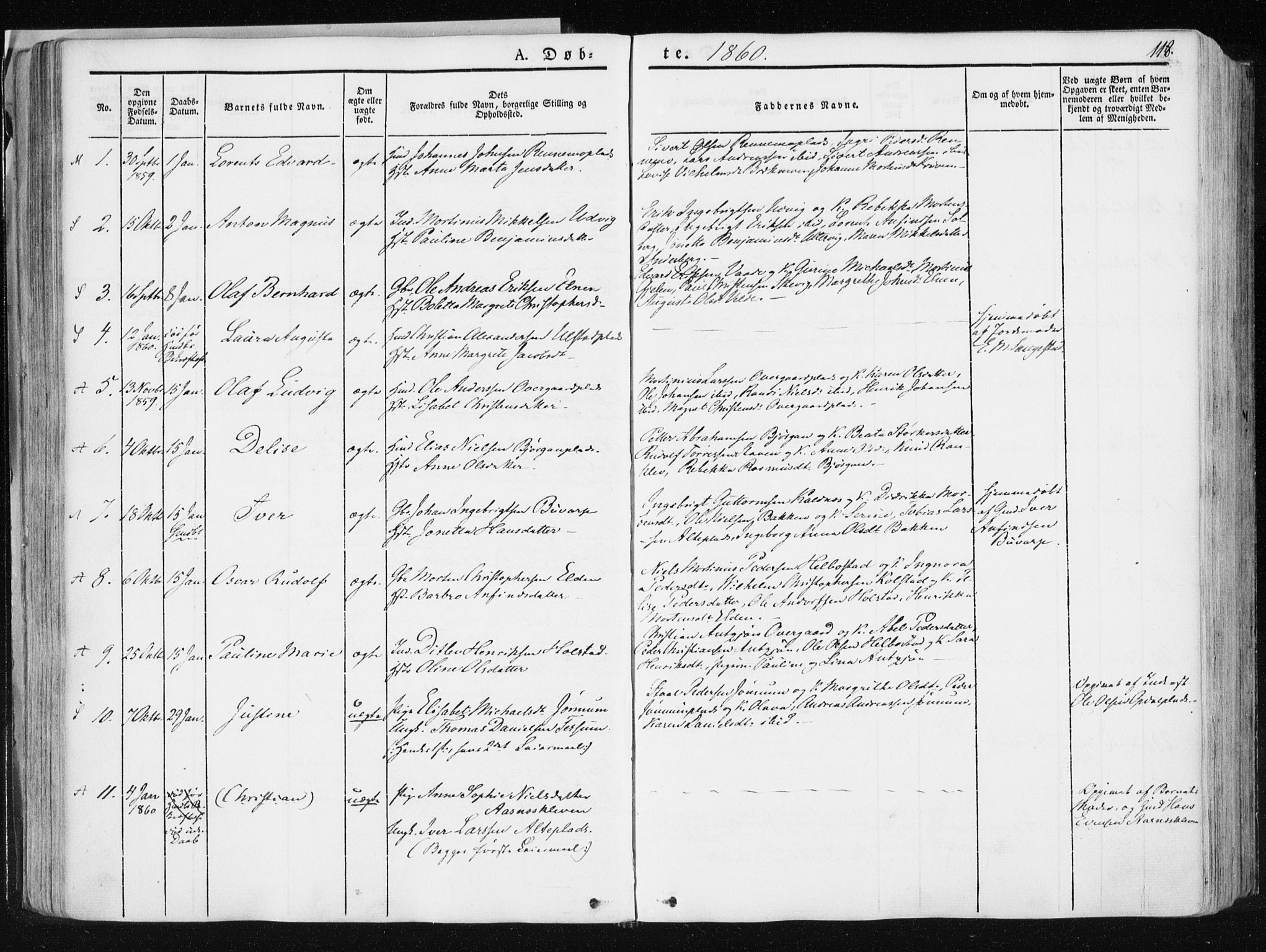 Ministerialprotokoller, klokkerbøker og fødselsregistre - Nord-Trøndelag, AV/SAT-A-1458/741/L0393: Parish register (official) no. 741A07, 1849-1863, p. 118