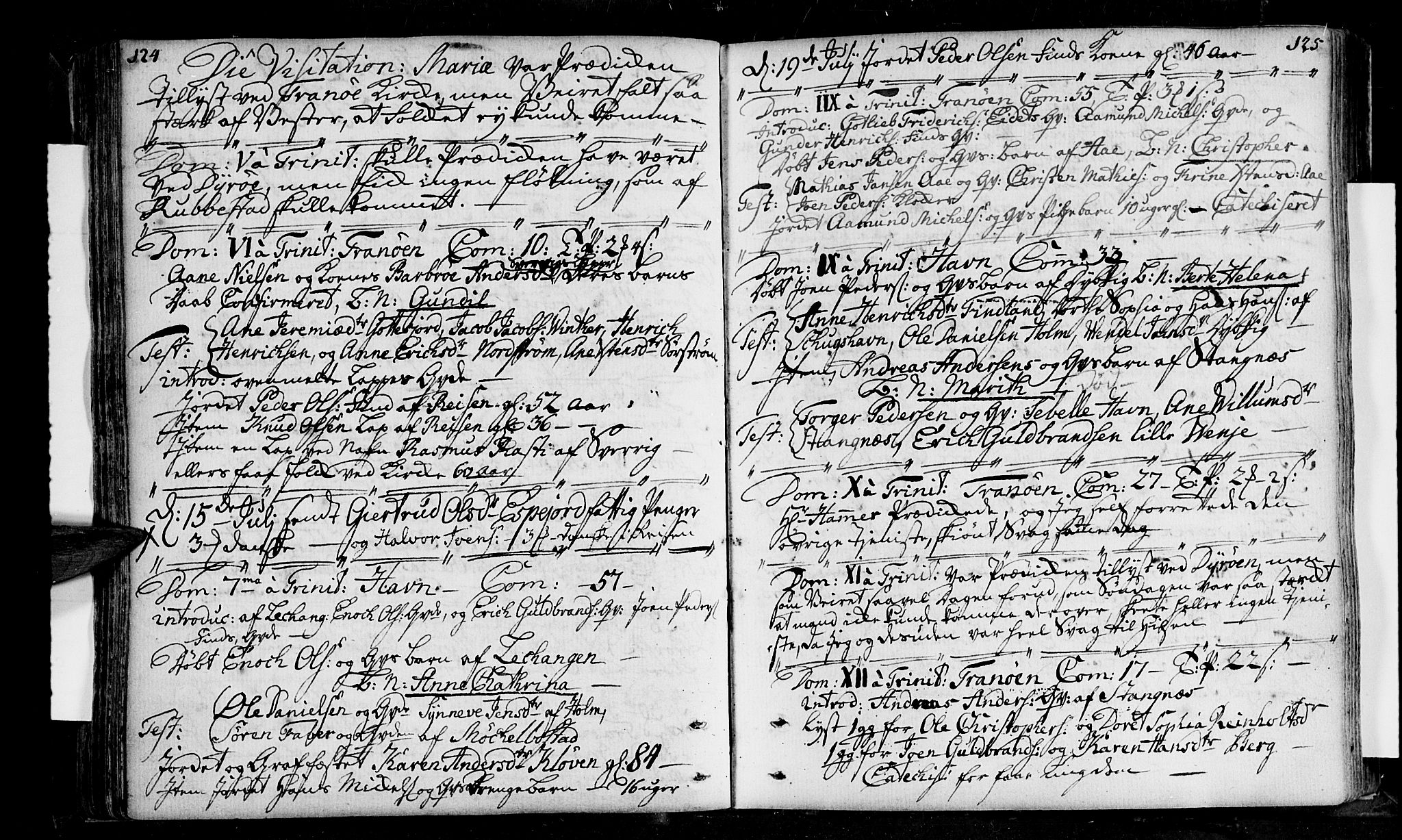 Tranøy sokneprestkontor, AV/SATØ-S-1313/I/Ia/Iaa/L0001kirke: Parish register (official) no. 1, 1757-1773, p. 124-125