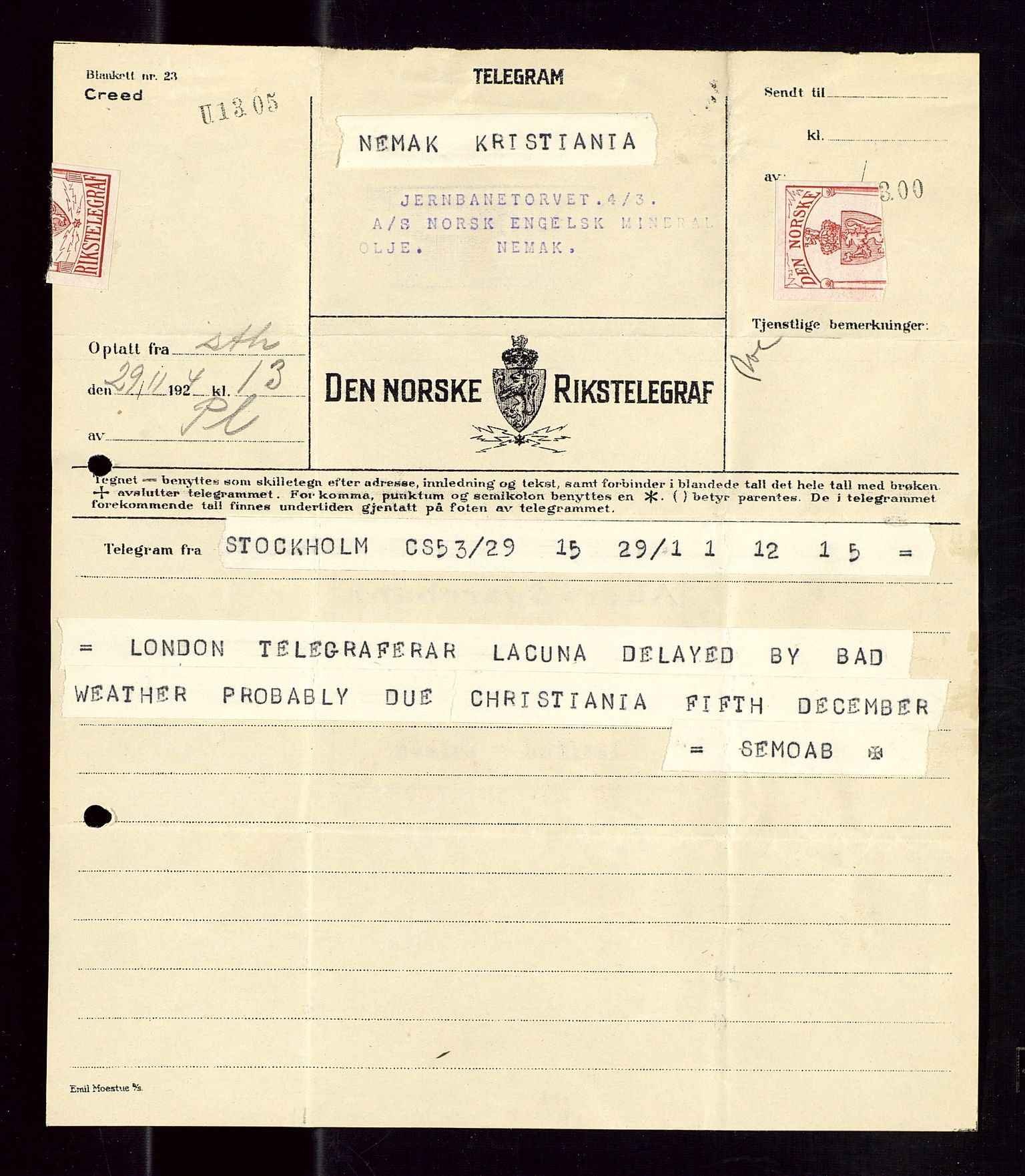 Pa 1521 - A/S Norske Shell, SAST/A-101915/E/Ea/Eaa/L0013: Sjefskorrespondanse, 1924, p. 189