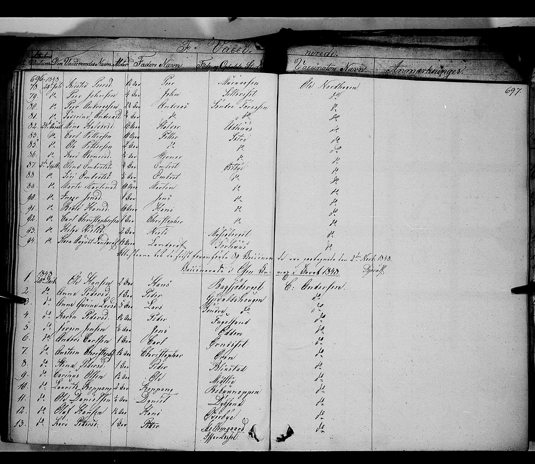 Trysil prestekontor, SAH/PREST-046/H/Ha/Haa/L0004: Parish register (official) no. 4 /1, 1842-1850, p. 696-697