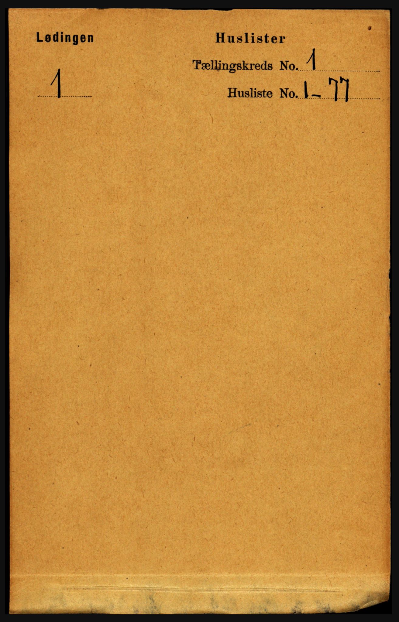 RA, 1891 census for 1851 Lødingen, 1891, p. 20