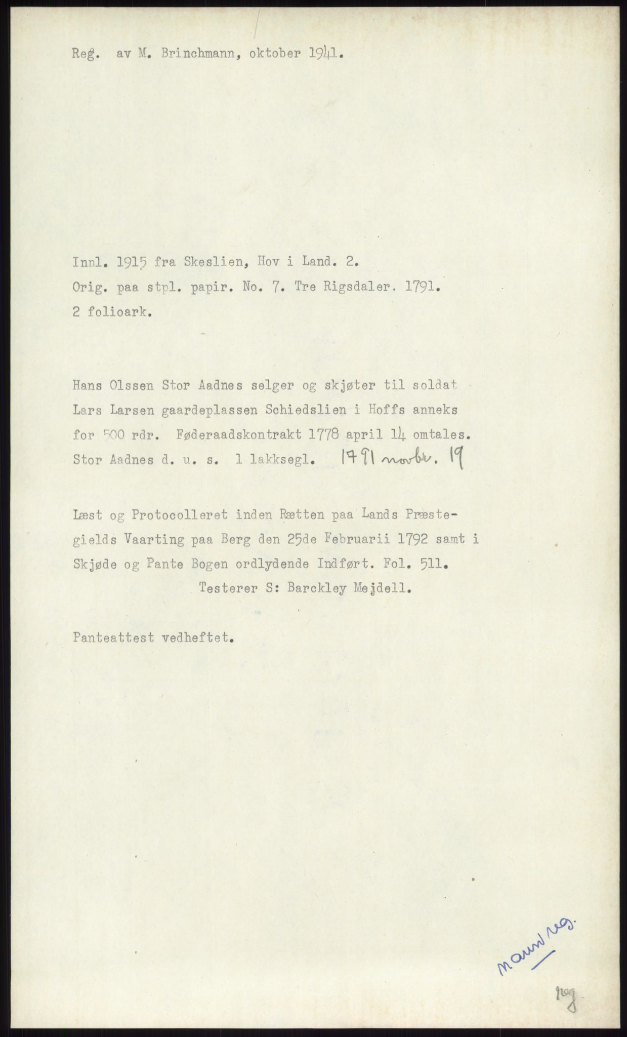 Samlinger til kildeutgivelse, Diplomavskriftsamlingen, RA/EA-4053/H/Ha, p. 3580