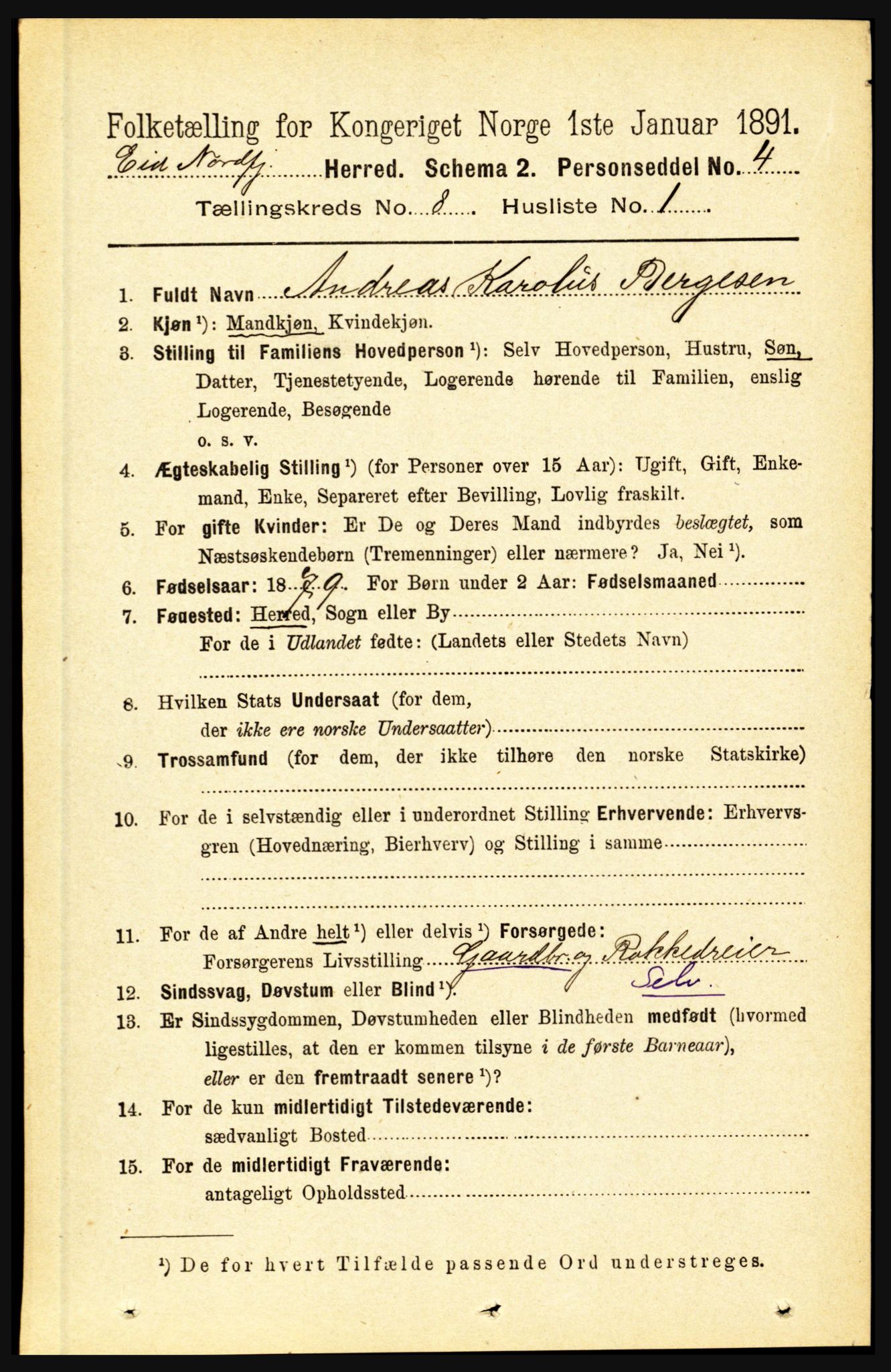 RA, 1891 census for 1443 Eid, 1891, p. 1980