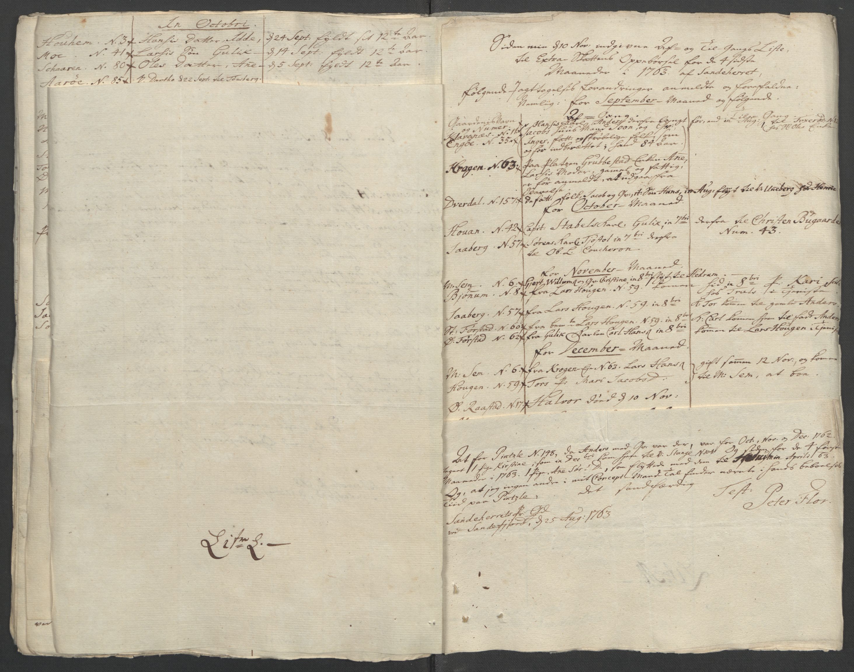 Rentekammeret inntil 1814, Reviderte regnskaper, Fogderegnskap, RA/EA-4092/R33/L2033: Ekstraskatten Larvik grevskap, 1762-1764, p. 177