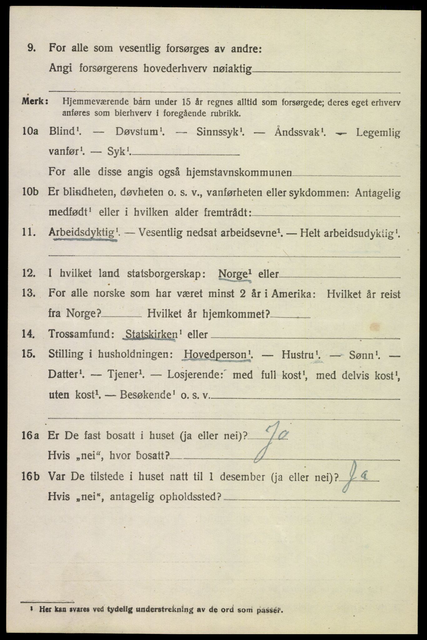 SAH, 1920 census for Fåberg, 1920, p. 7623