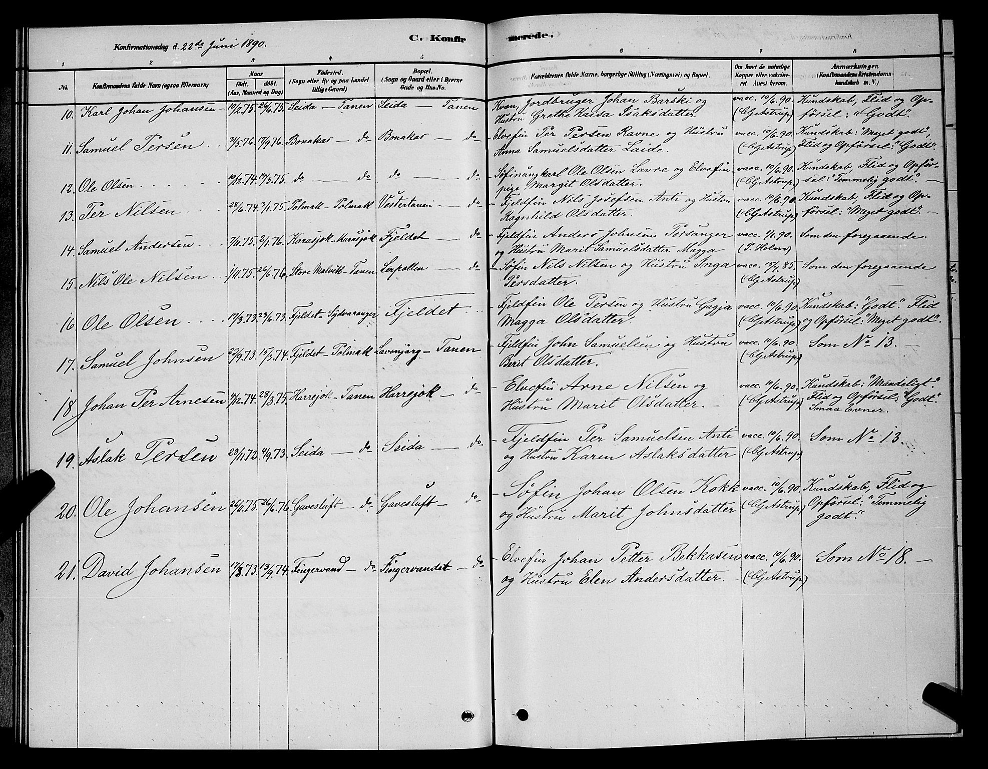 Tana sokneprestkontor, AV/SATØ-S-1334/H/Hb/L0003klokker: Parish register (copy) no. 3, 1878-1890