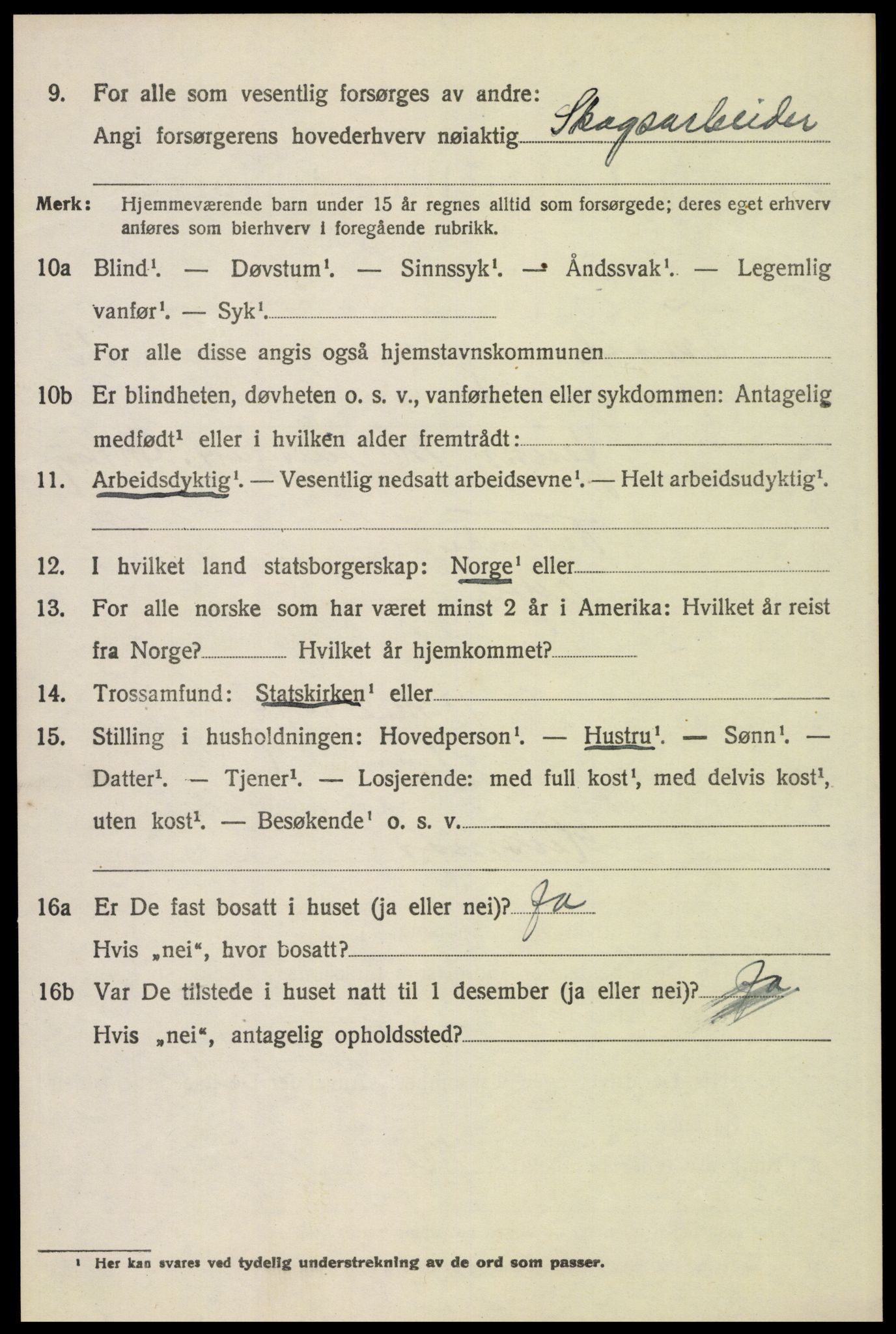 SAH, 1920 census for Trysil, 1920, p. 7634