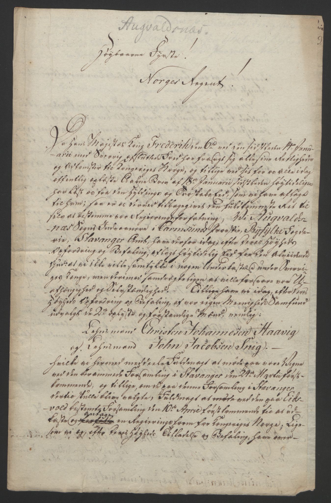 Statsrådssekretariatet, RA/S-1001/D/Db/L0008: Fullmakter for Eidsvollsrepresentantene i 1814. , 1814, p. 202