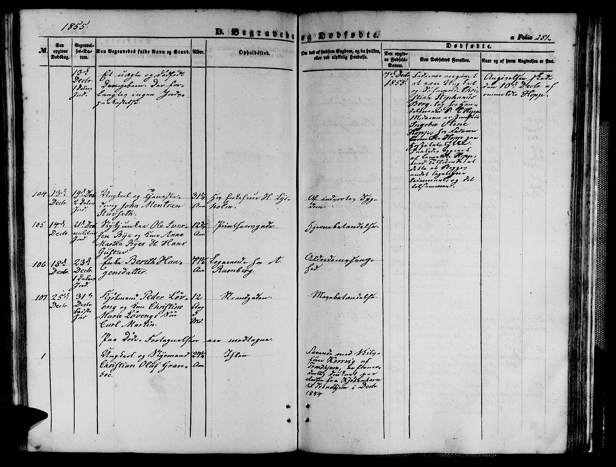 Ministerialprotokoller, klokkerbøker og fødselsregistre - Sør-Trøndelag, AV/SAT-A-1456/602/L0138: Parish register (copy) no. 602C06, 1853-1858, p. 251