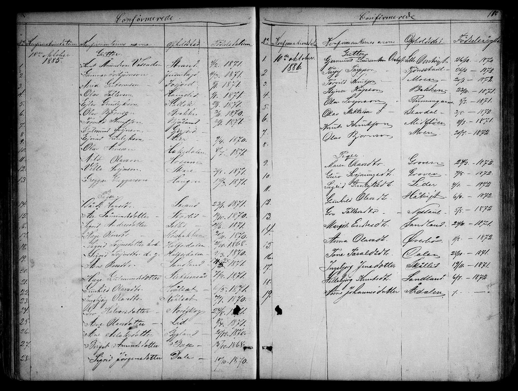 Kviteseid kirkebøker, SAKO/A-276/G/Gb/L0002: Parish register (copy) no. II 2, 1850-1892, p. 110