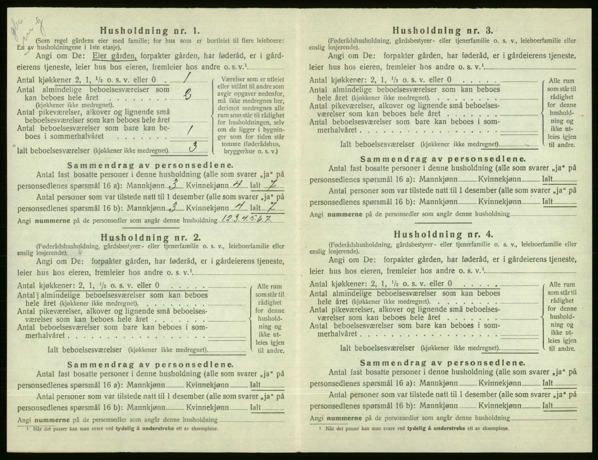 SAB, 1920 census for Voss, 1920, p. 2748