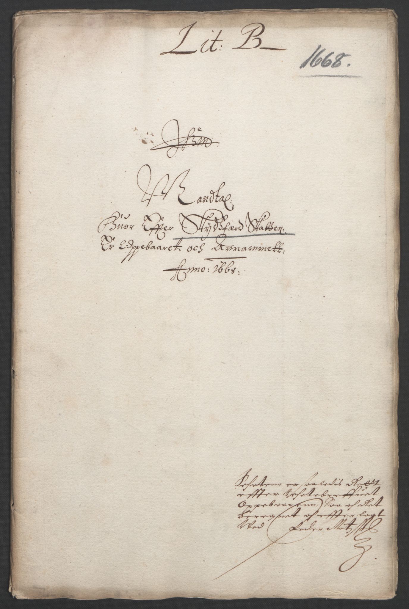 Rentekammeret inntil 1814, Reviderte regnskaper, Fogderegnskap, RA/EA-4092/R33/L1964: Fogderegnskap Larvik grevskap, 1665-1668, p. 143