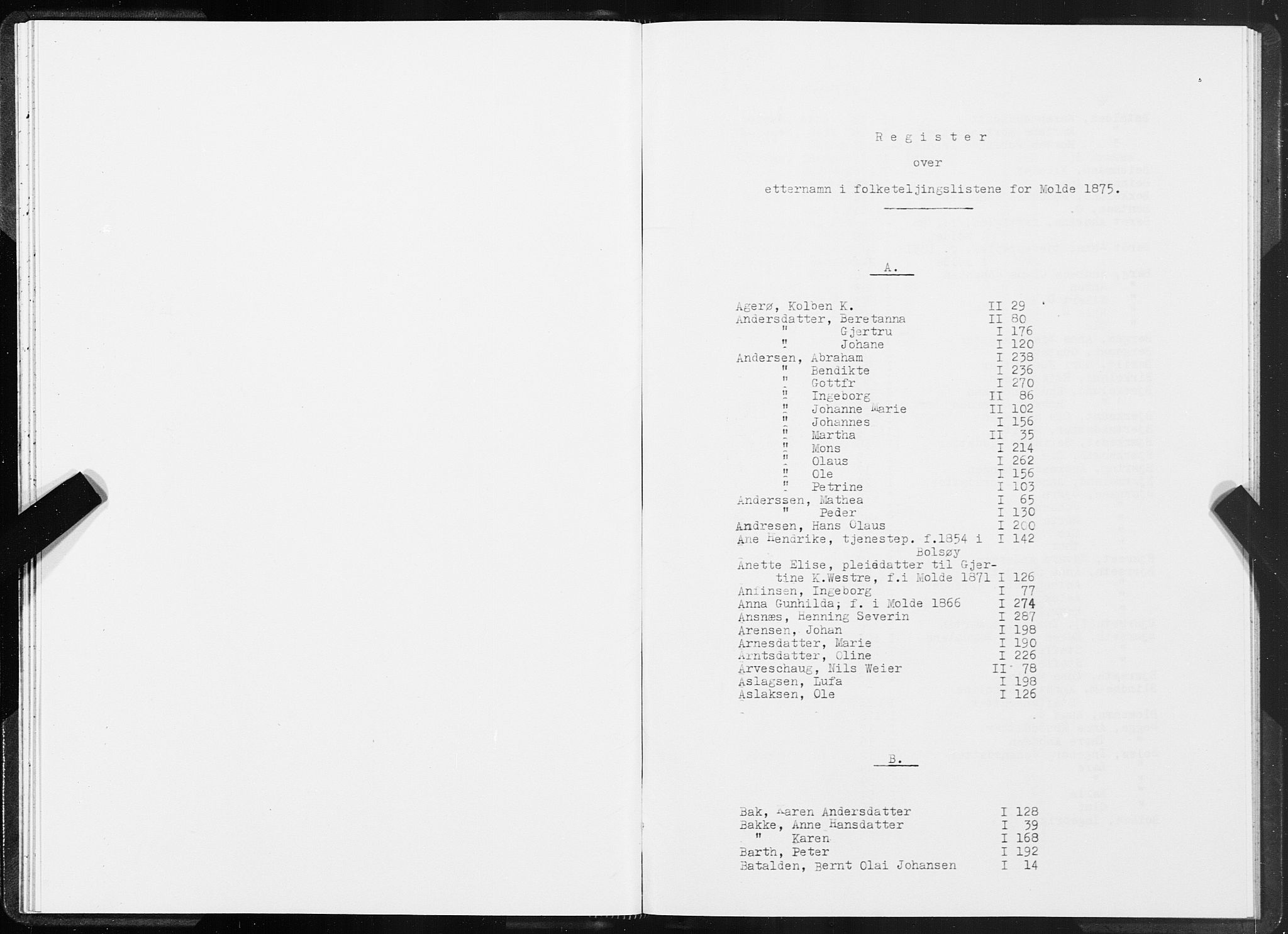 SAT, 1875 census for 1502P Molde, 1875, p. 1