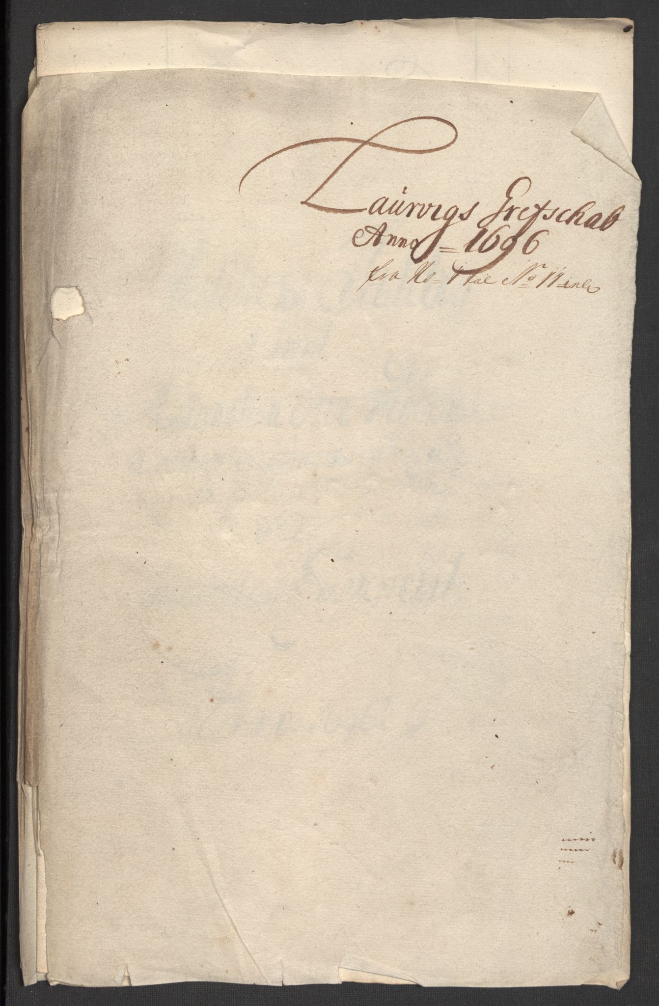 Rentekammeret inntil 1814, Reviderte regnskaper, Fogderegnskap, RA/EA-4092/R33/L1975: Fogderegnskap Larvik grevskap, 1696-1697, p. 98