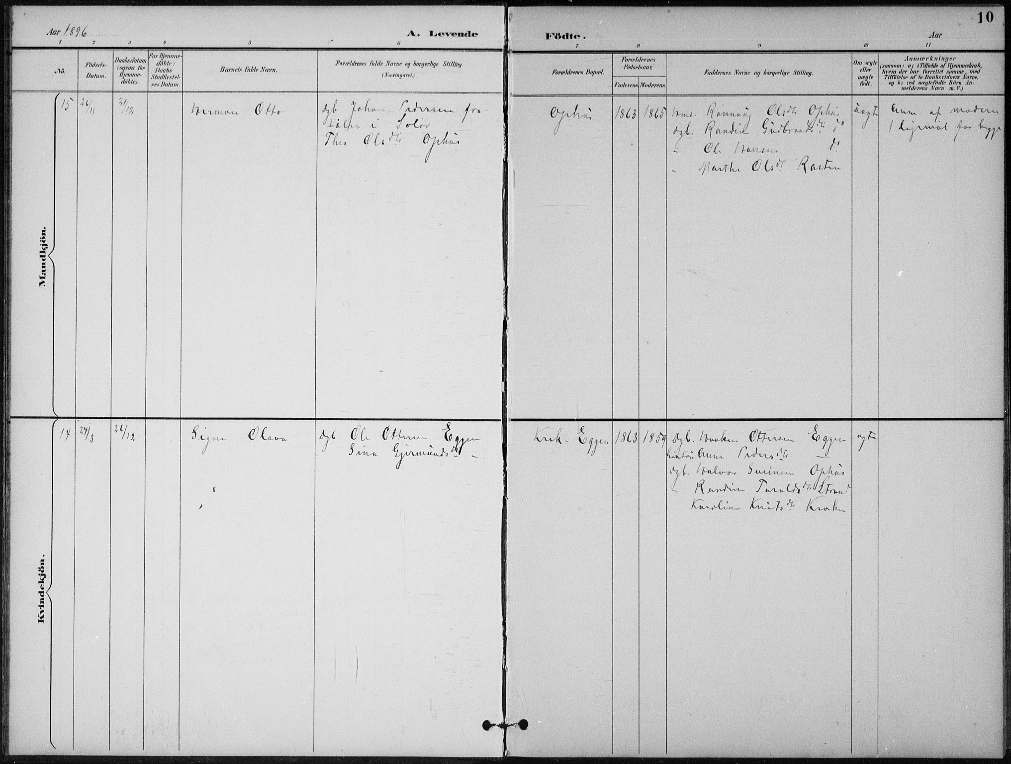 Stor-Elvdal prestekontor, SAH/PREST-052/H/Ha/Hab/L0004: Parish register (copy) no. 4, 1895-1938, p. 10