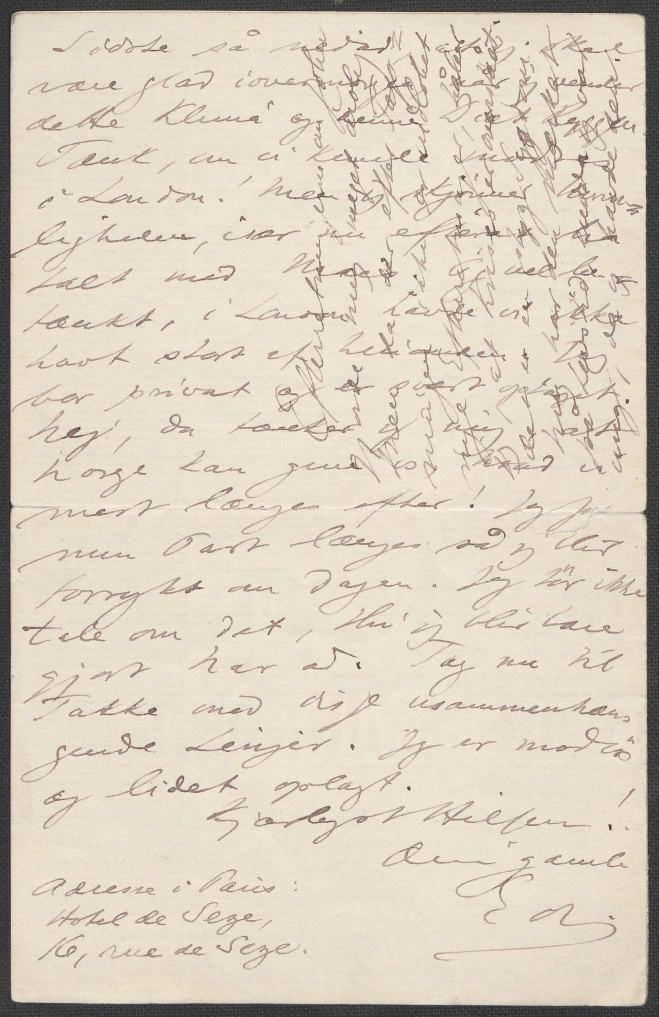 Beyer, Frants, AV/RA-PA-0132/F/L0001: Brev fra Edvard Grieg til Frantz Beyer og "En del optegnelser som kan tjene til kommentar til brevene" av Marie Beyer, 1872-1907, p. 425